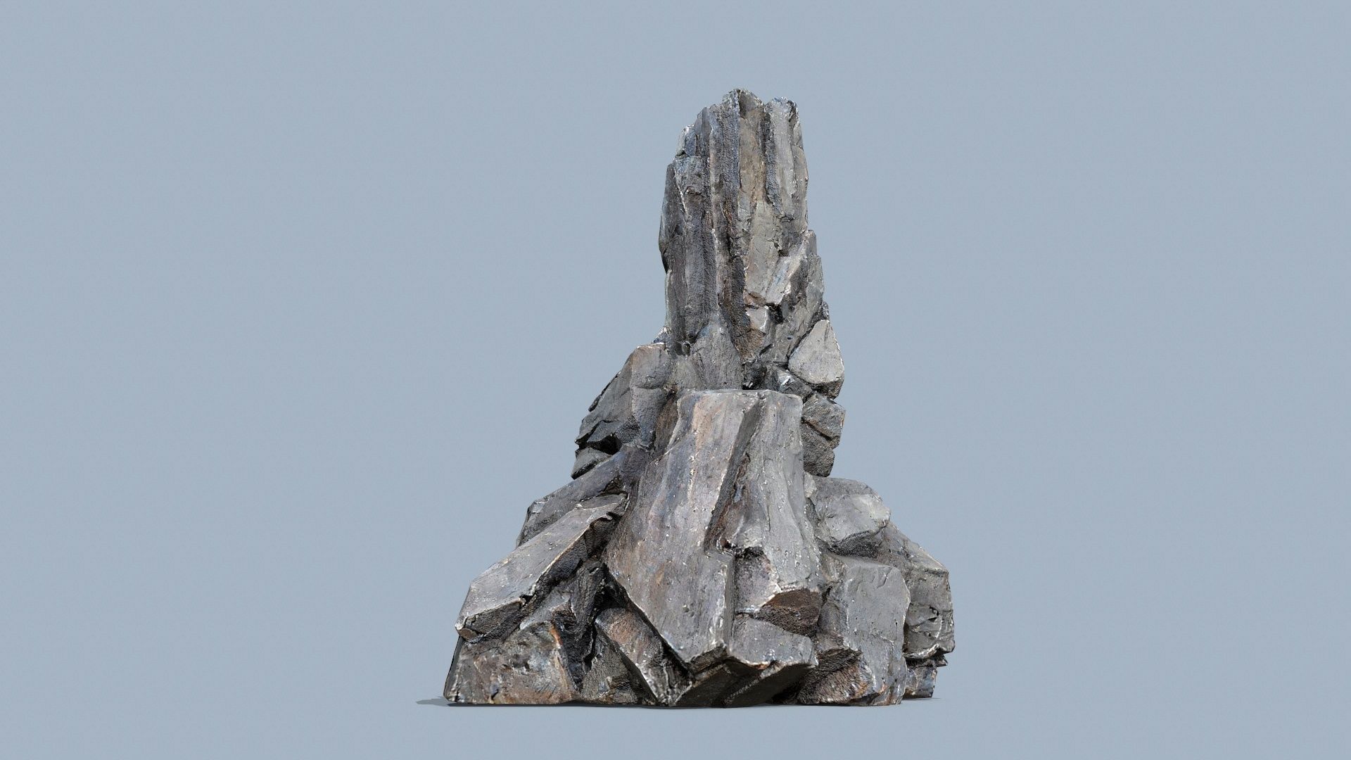 cliff rocks Low-poly 3D model_2