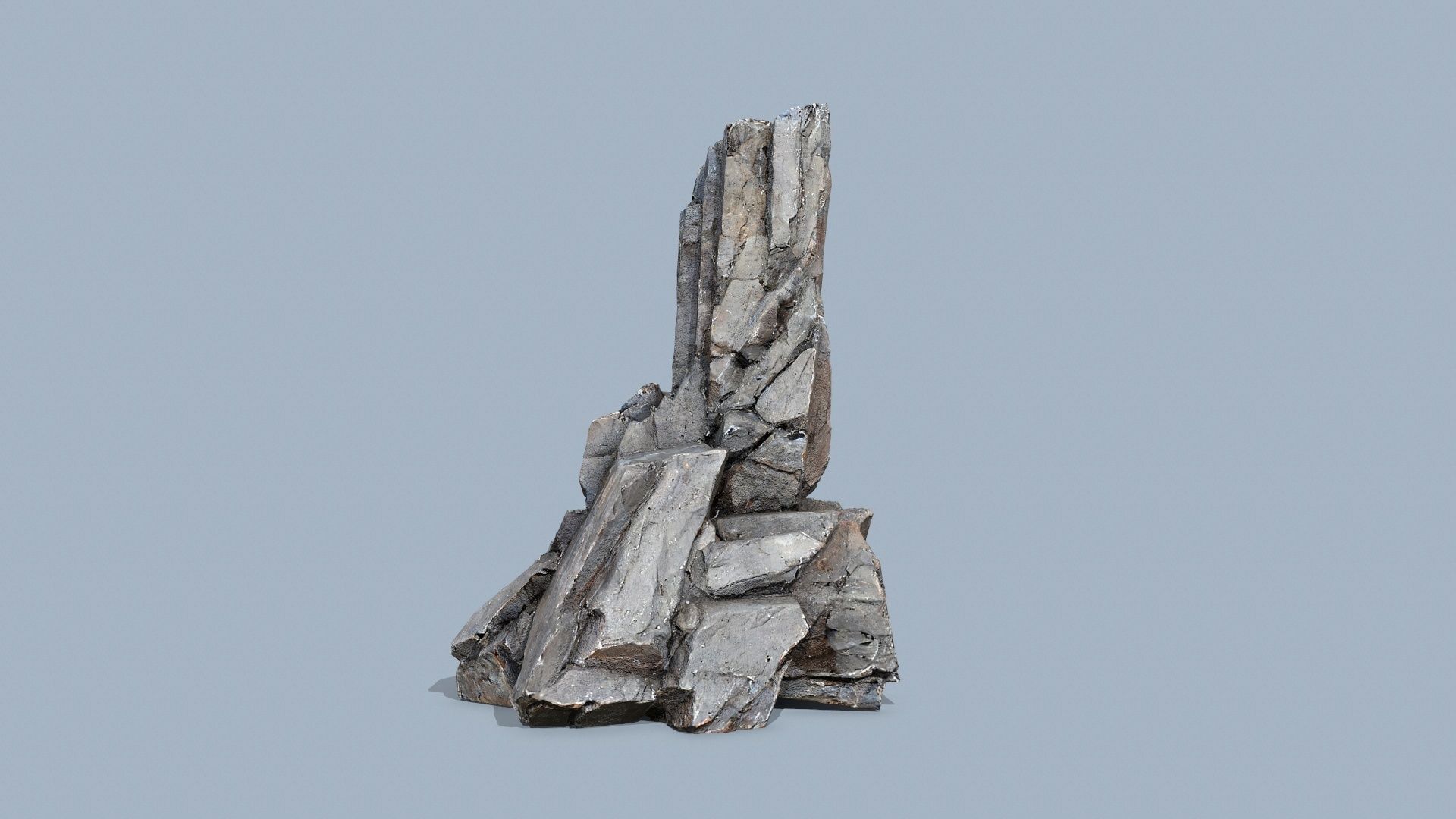 cliff rocks Low-poly 3D model_8