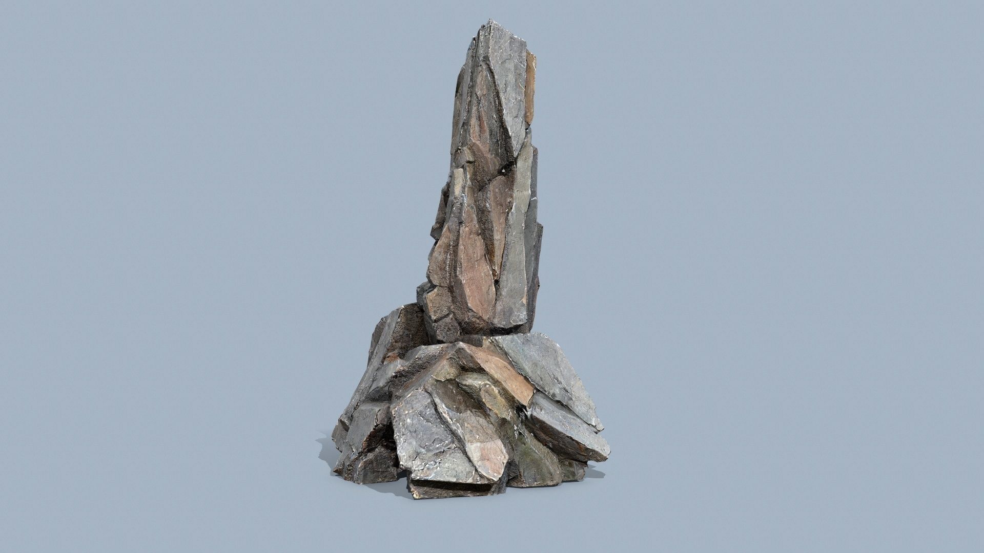 cliff rocks Low-poly 3D model_6