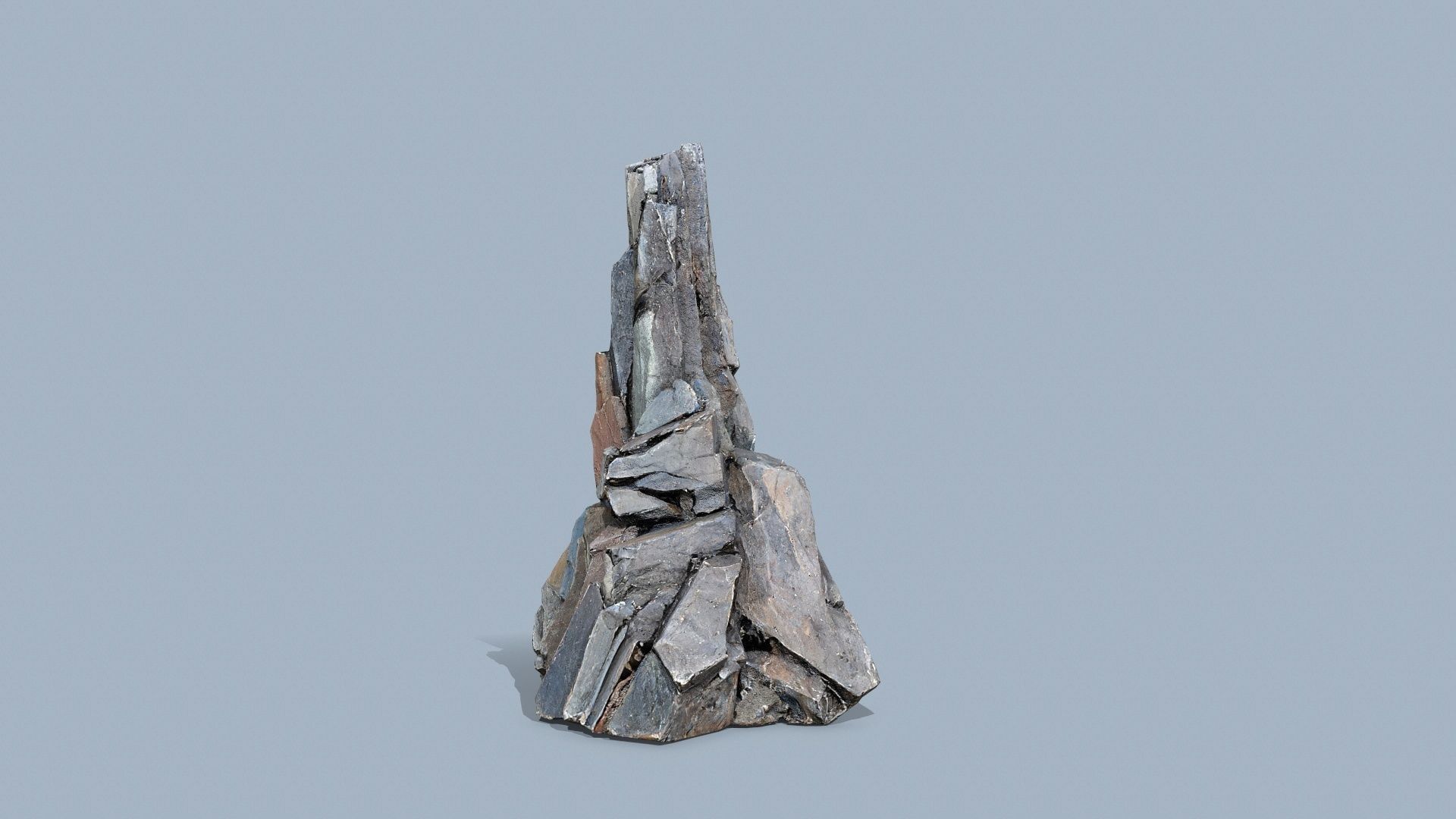 cliff rocks Low-poly 3D model_10