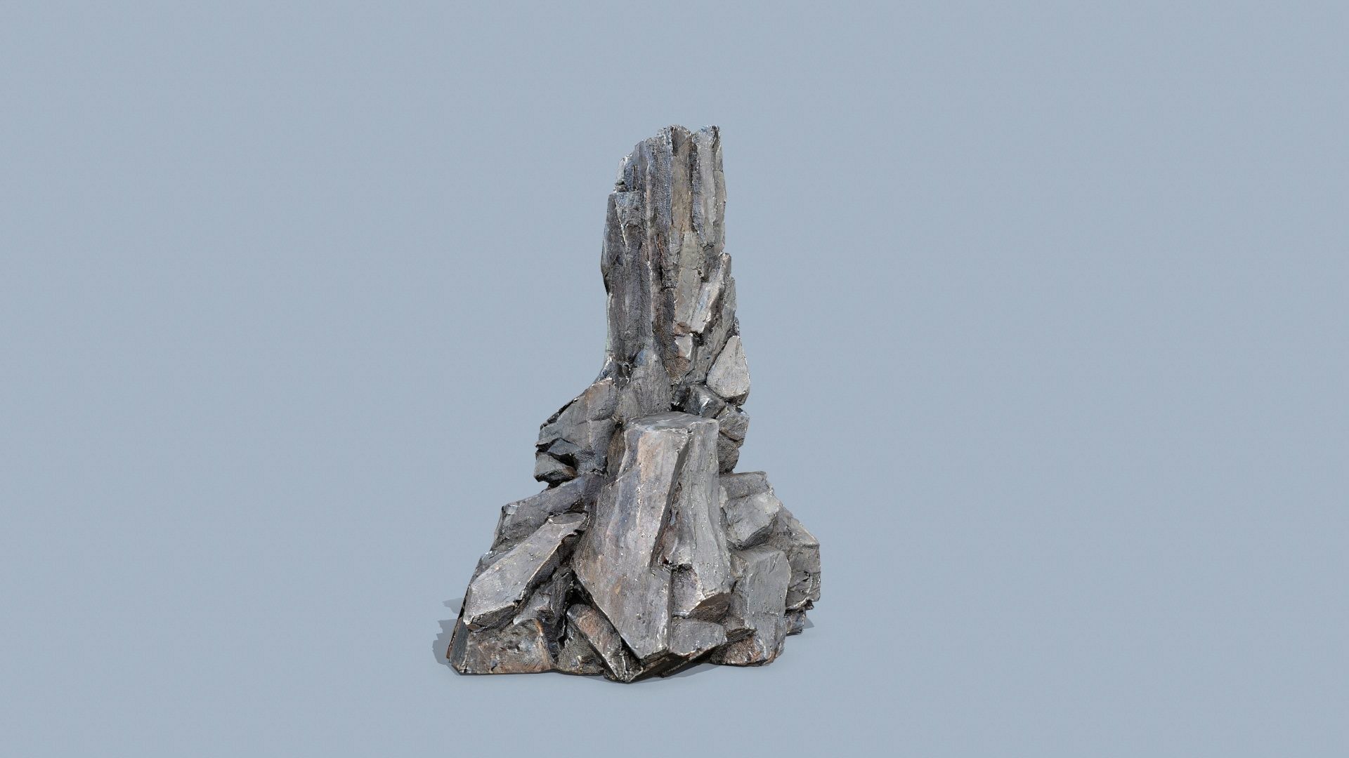 cliff rocks Low-poly 3D model_9