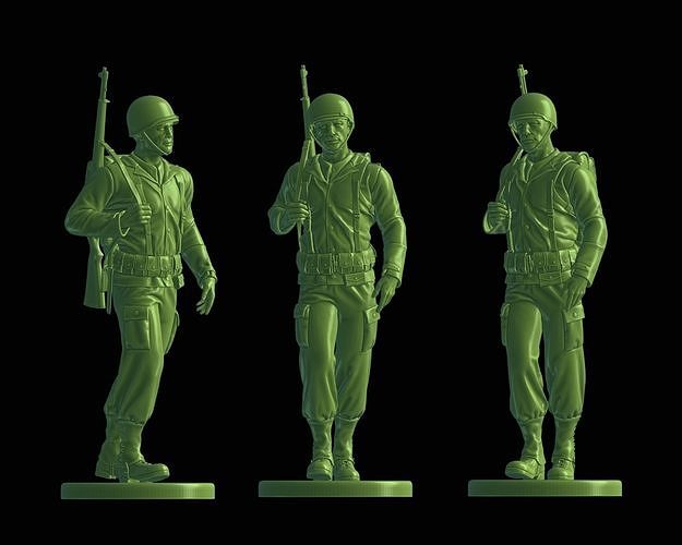 American soldier ww2 3D model 3D printable | CGTrader