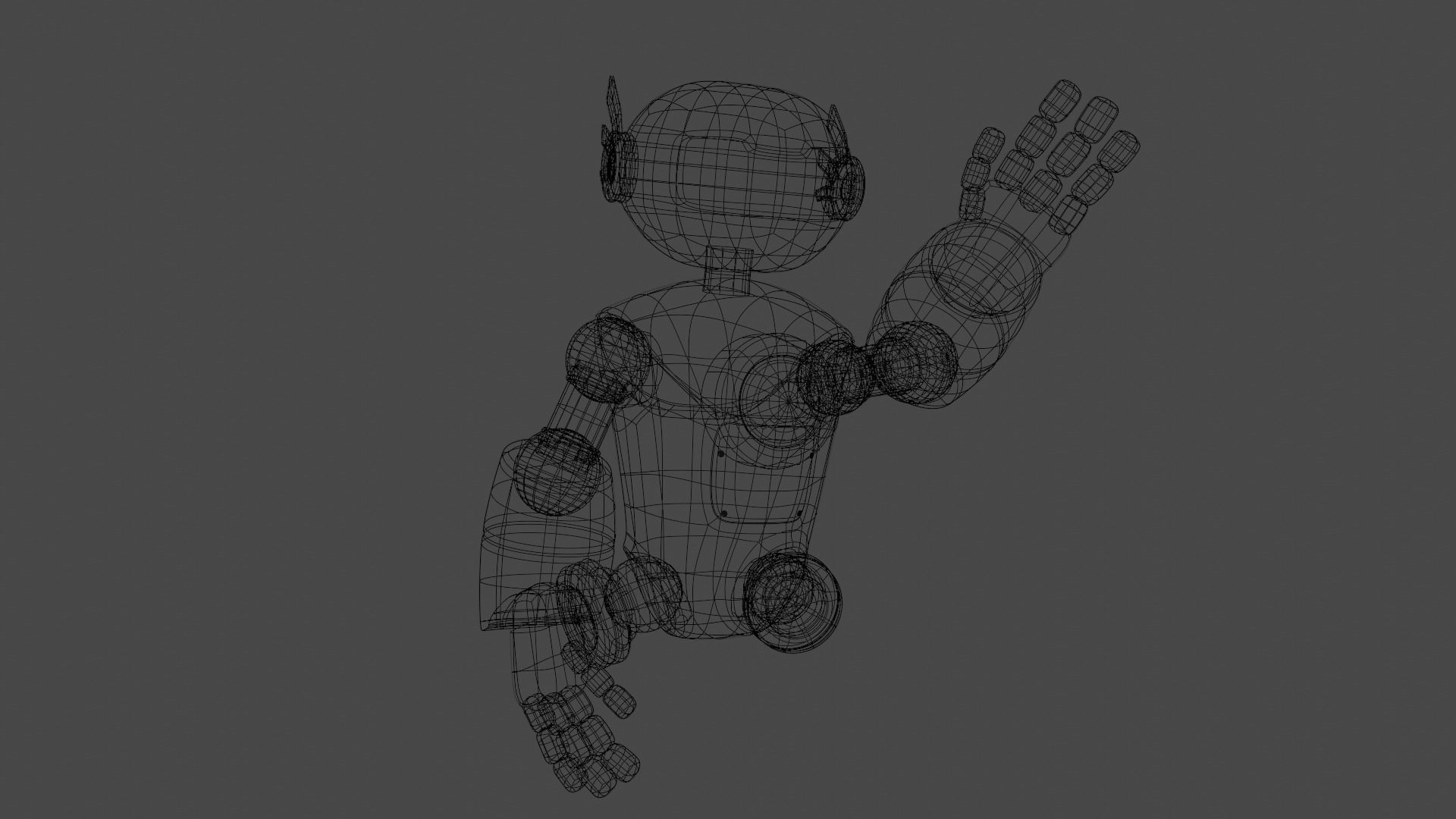 Yellow Robot 3D model_9