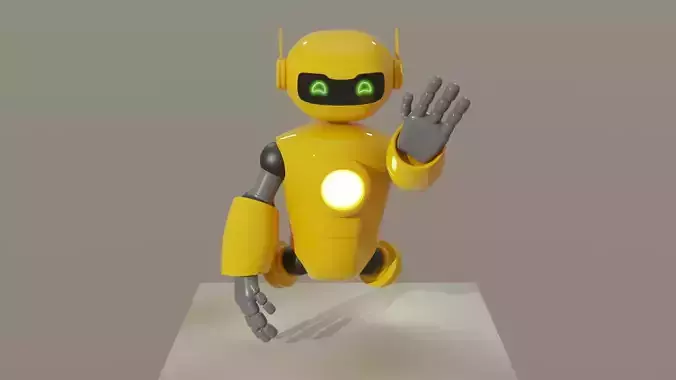Yellow Robot 3D model