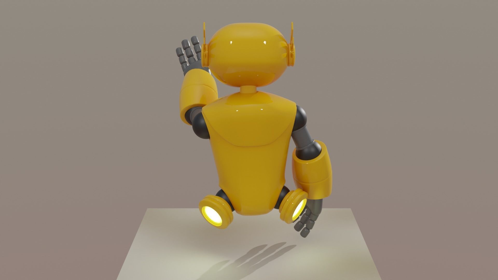 Yellow Robot 3D model_4