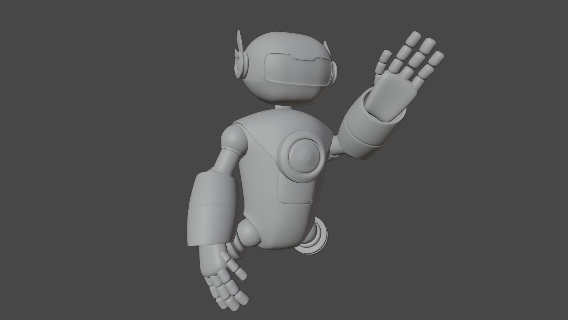 Yellow Robot 3D model_8