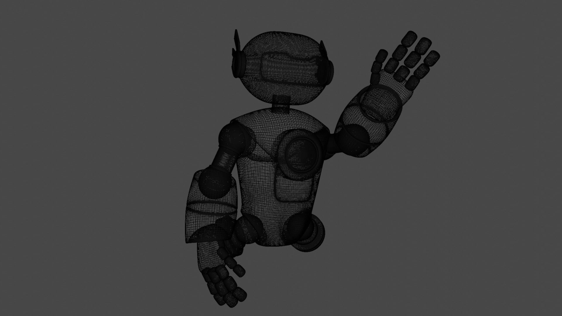 Yellow Robot 3D model_10