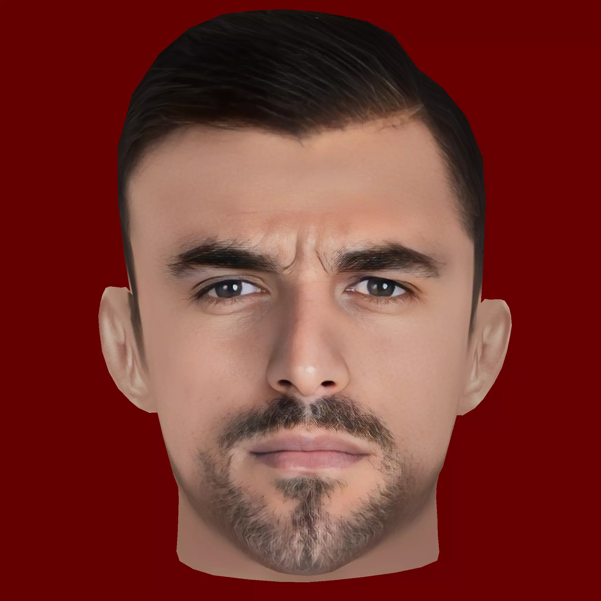 Dani Ceballos Head - Low poly head for game Low-poly 3D model