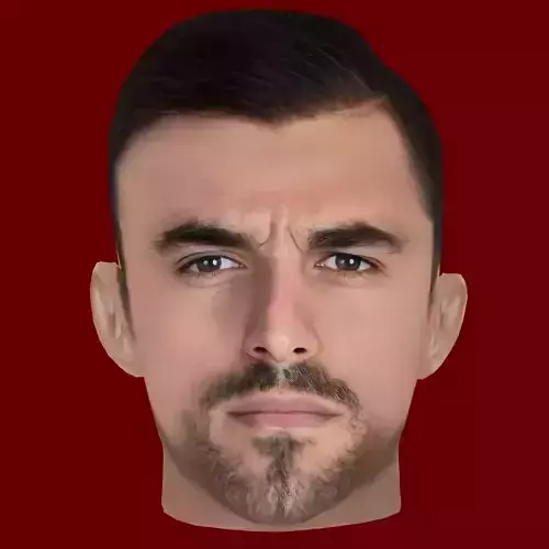 Dani Ceballos Head - Low poly head for game Low-poly 3D model