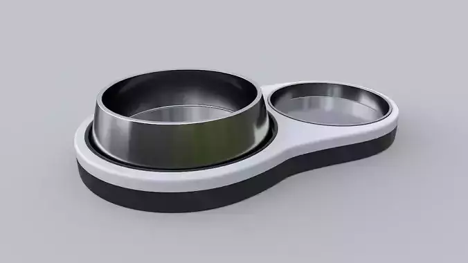 Double Pet Food Bowl