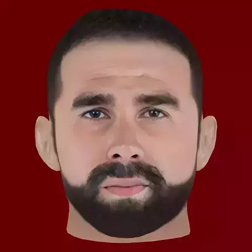 Daniel Carvajal Head - Low poly head for game