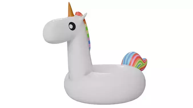 white unicorn pool float
