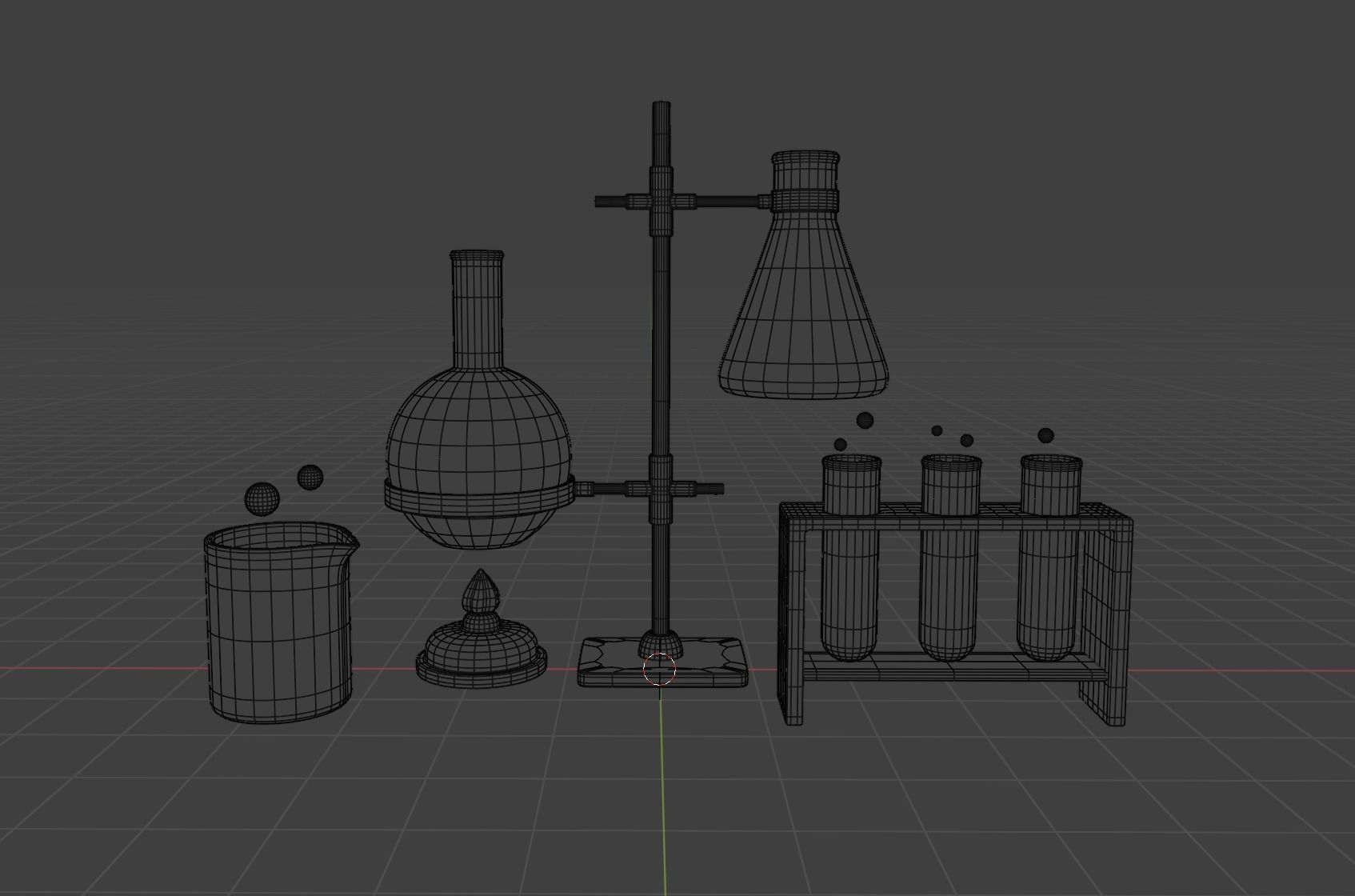Chemical Elements Set Low-poly 3D model_2
