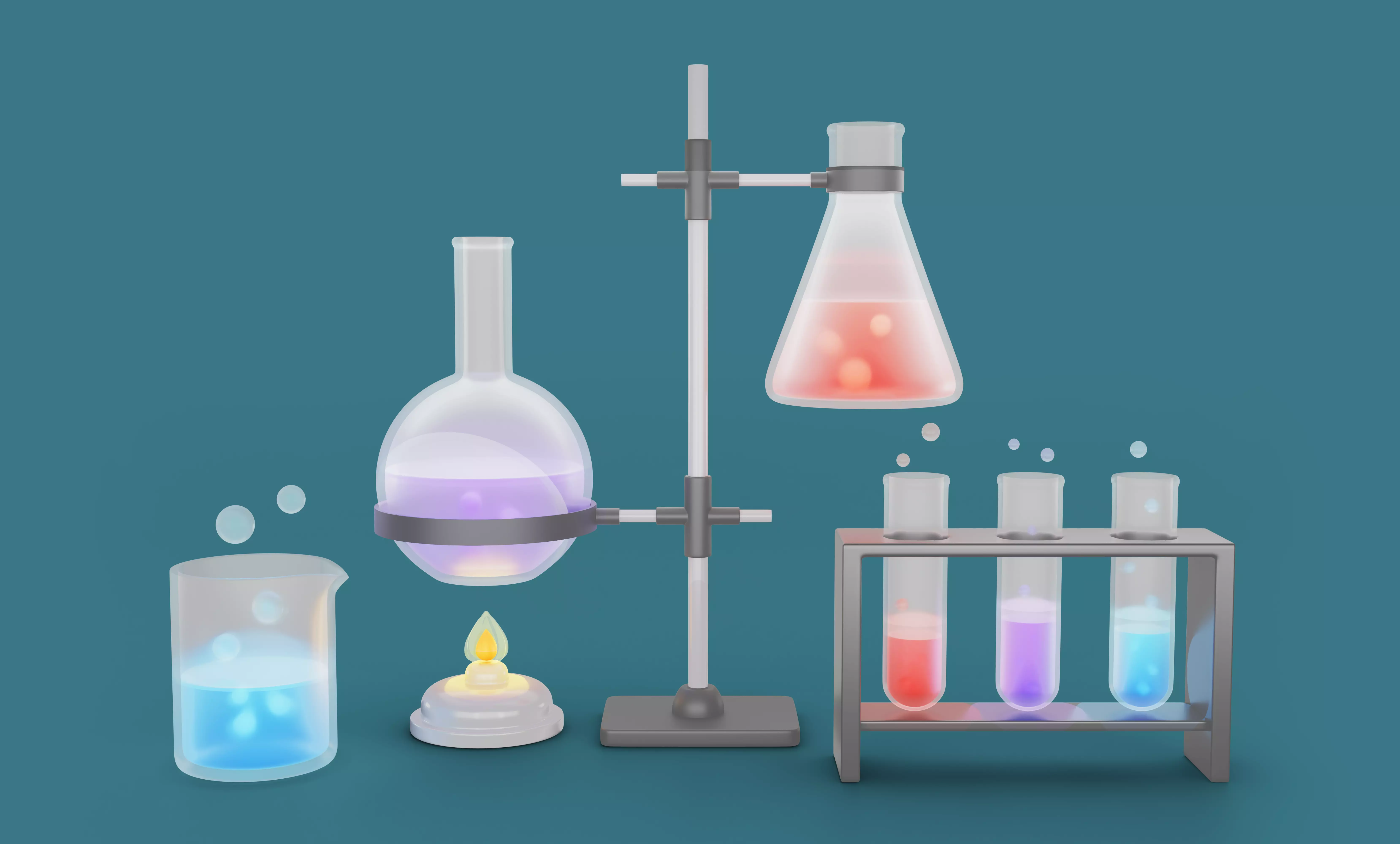 Chemical Elements Set Low-poly 3D model_0