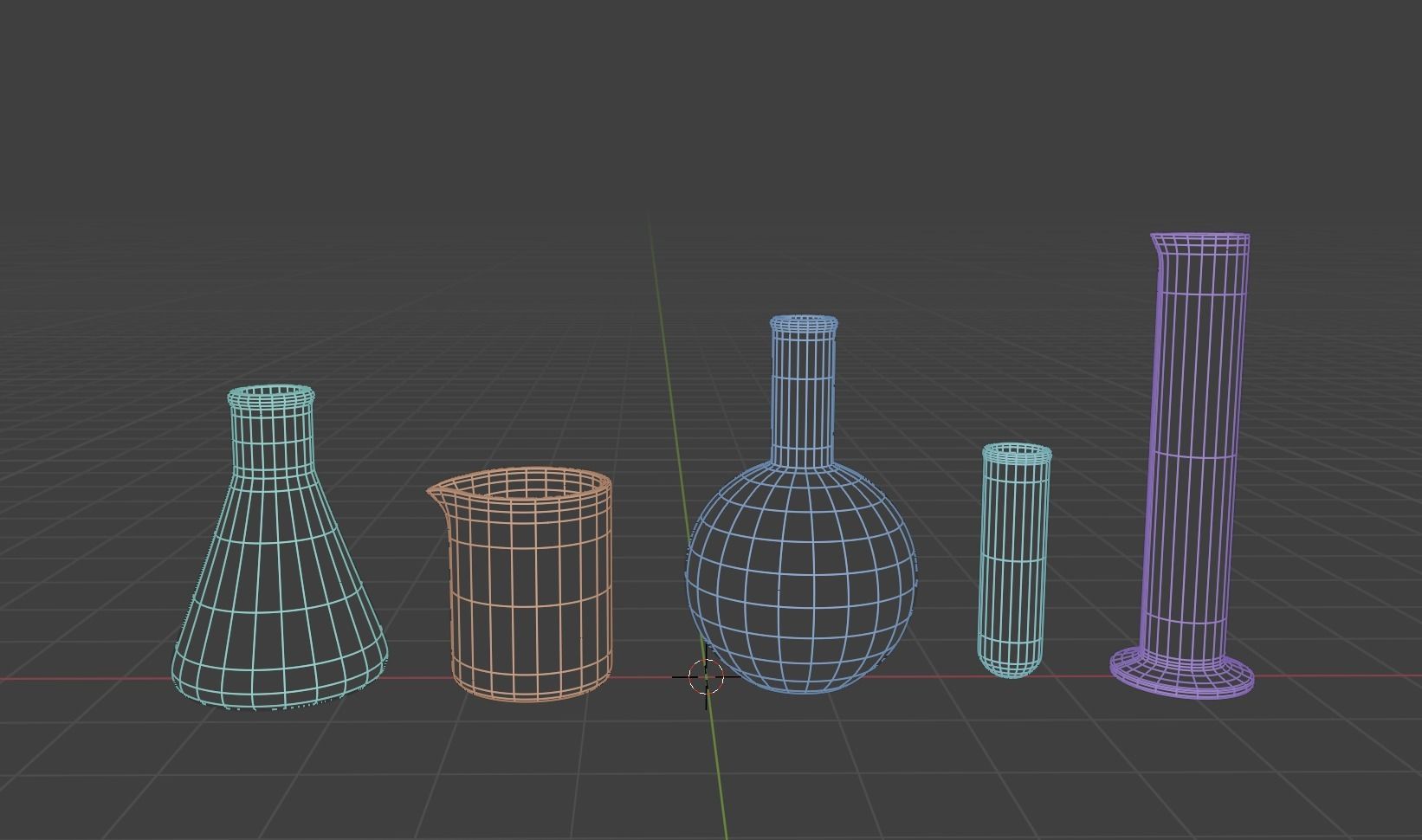 Chemical Elements Set Low-poly 3D model_13