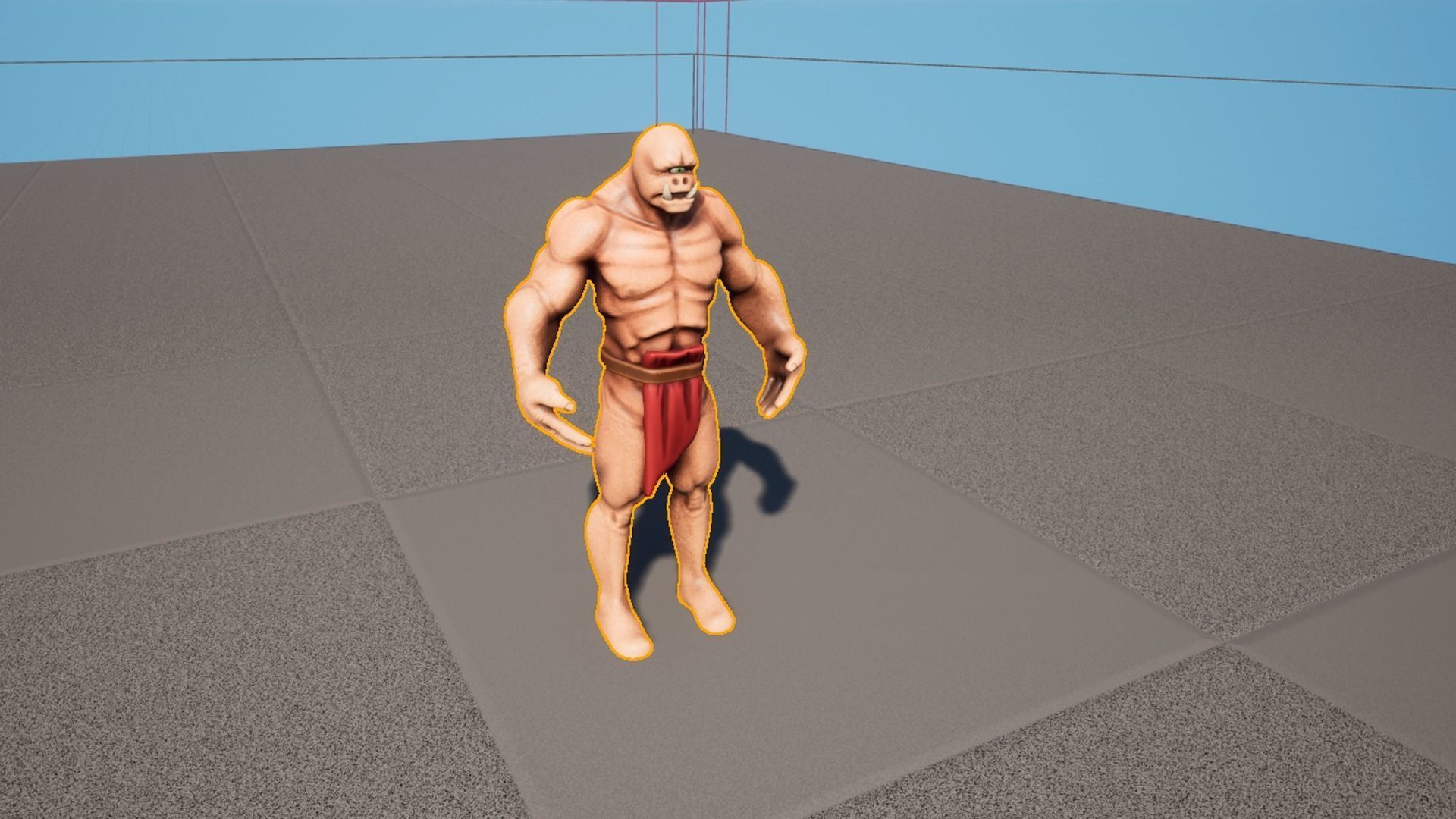 character cyclops Low-poly 3D model_4