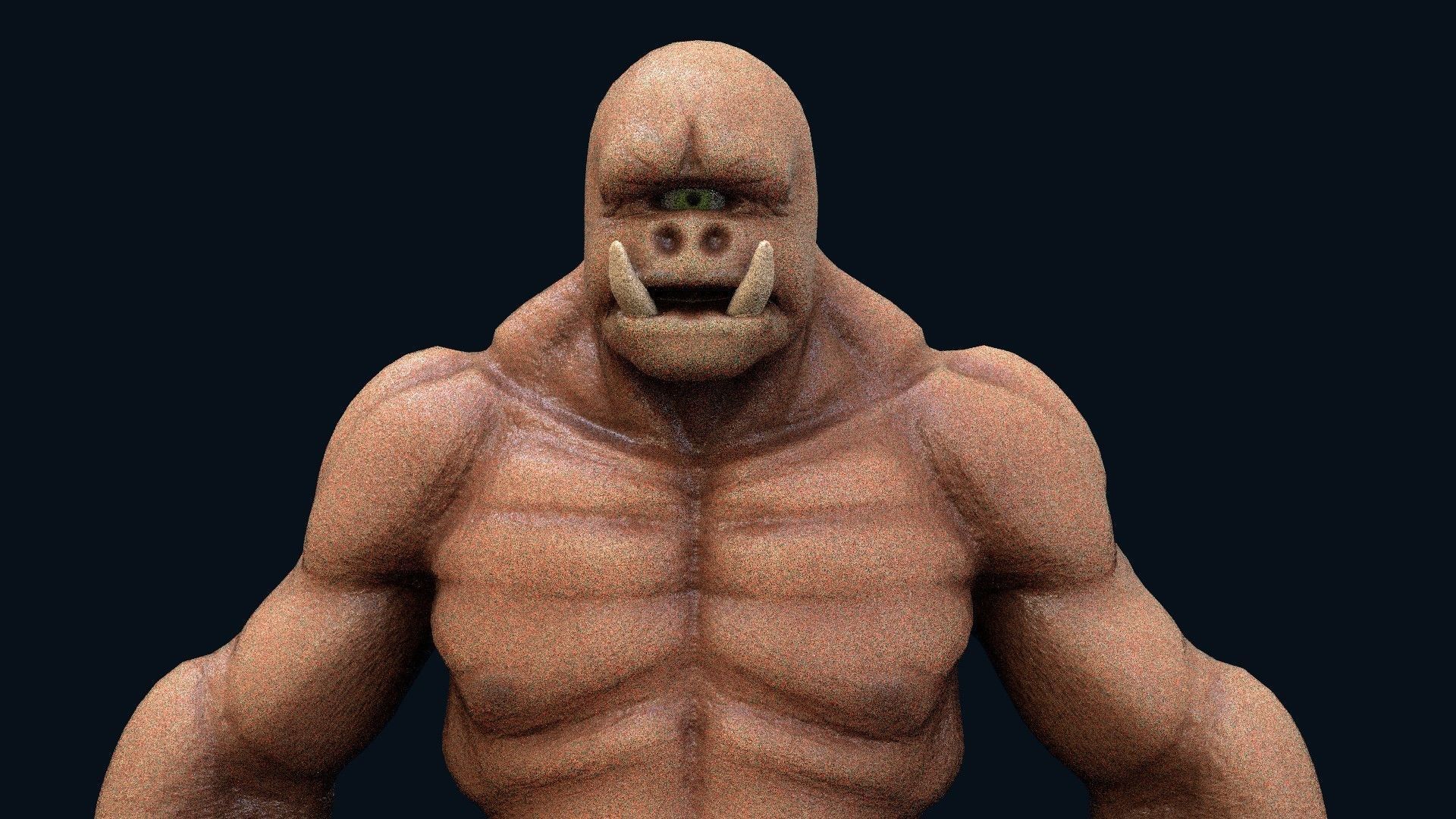 character cyclops Low-poly 3D model_1