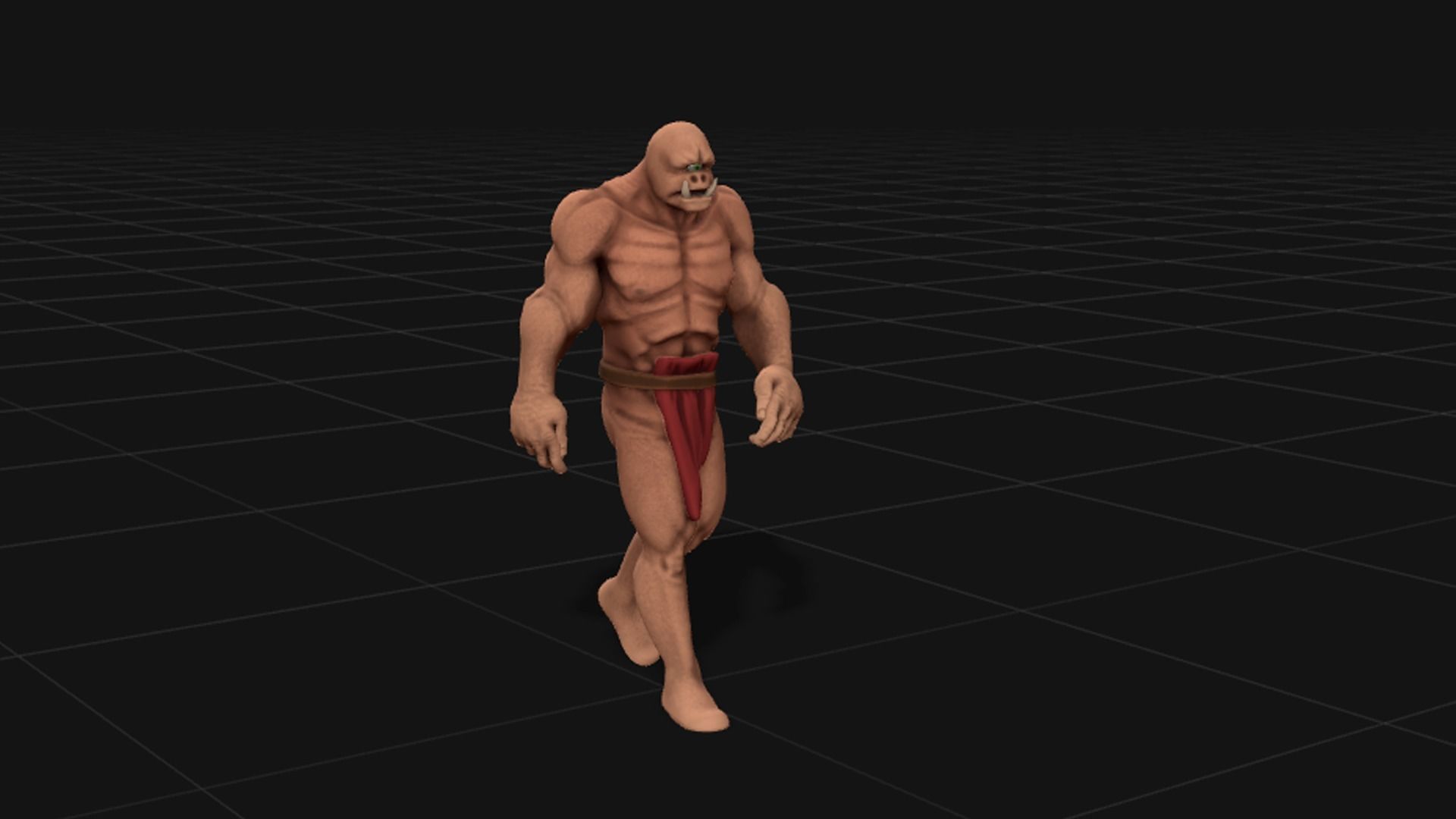 character cyclops Low-poly 3D model_3