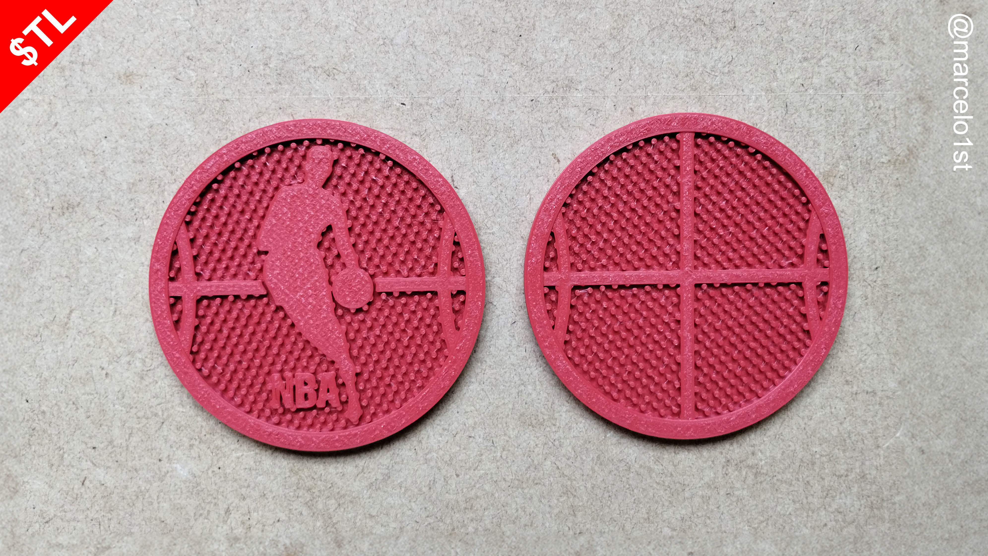 NBA 32 Coaster Pack and 2 Coaster Holder 3D print model_17