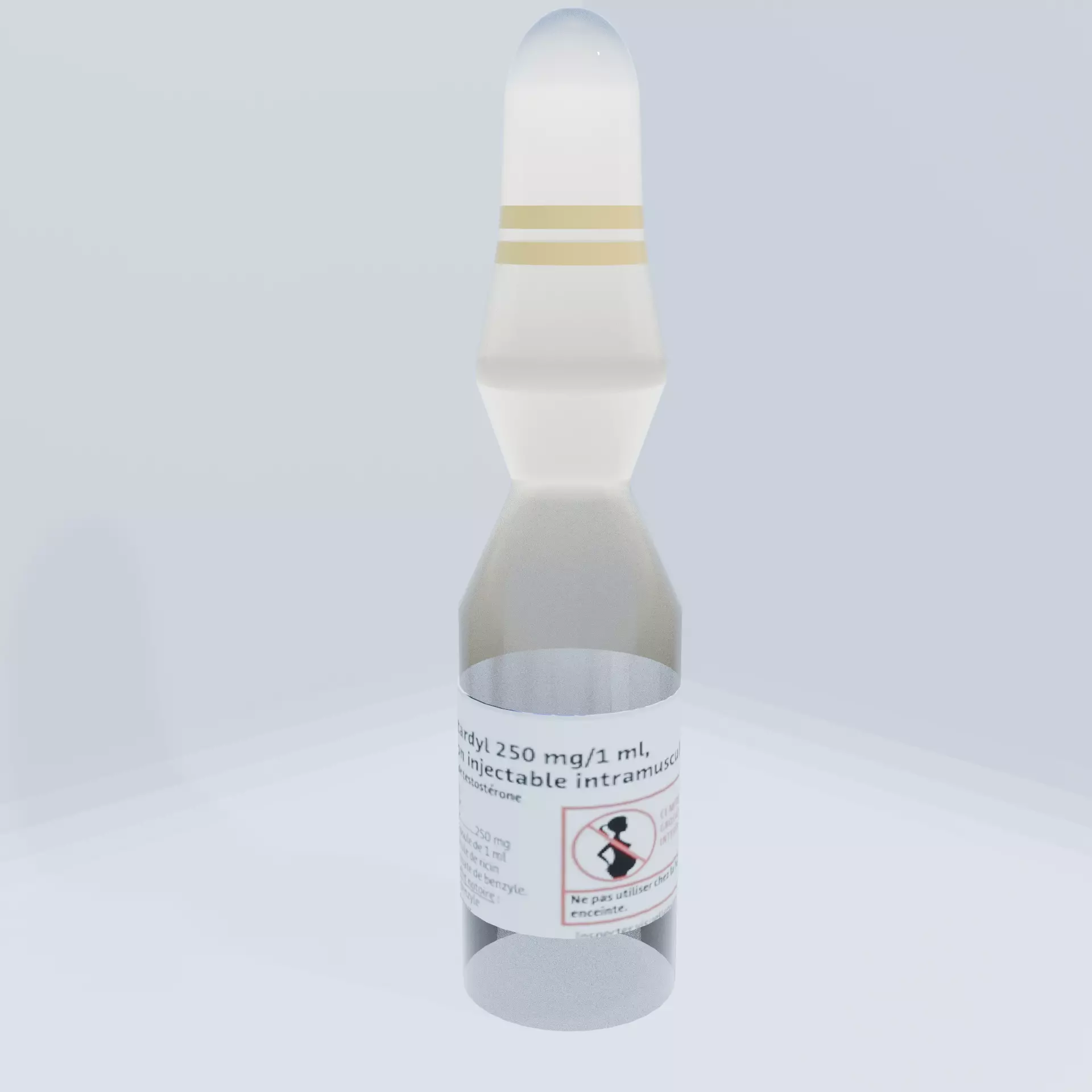 medecine glass ampoule for injections Free 3D model