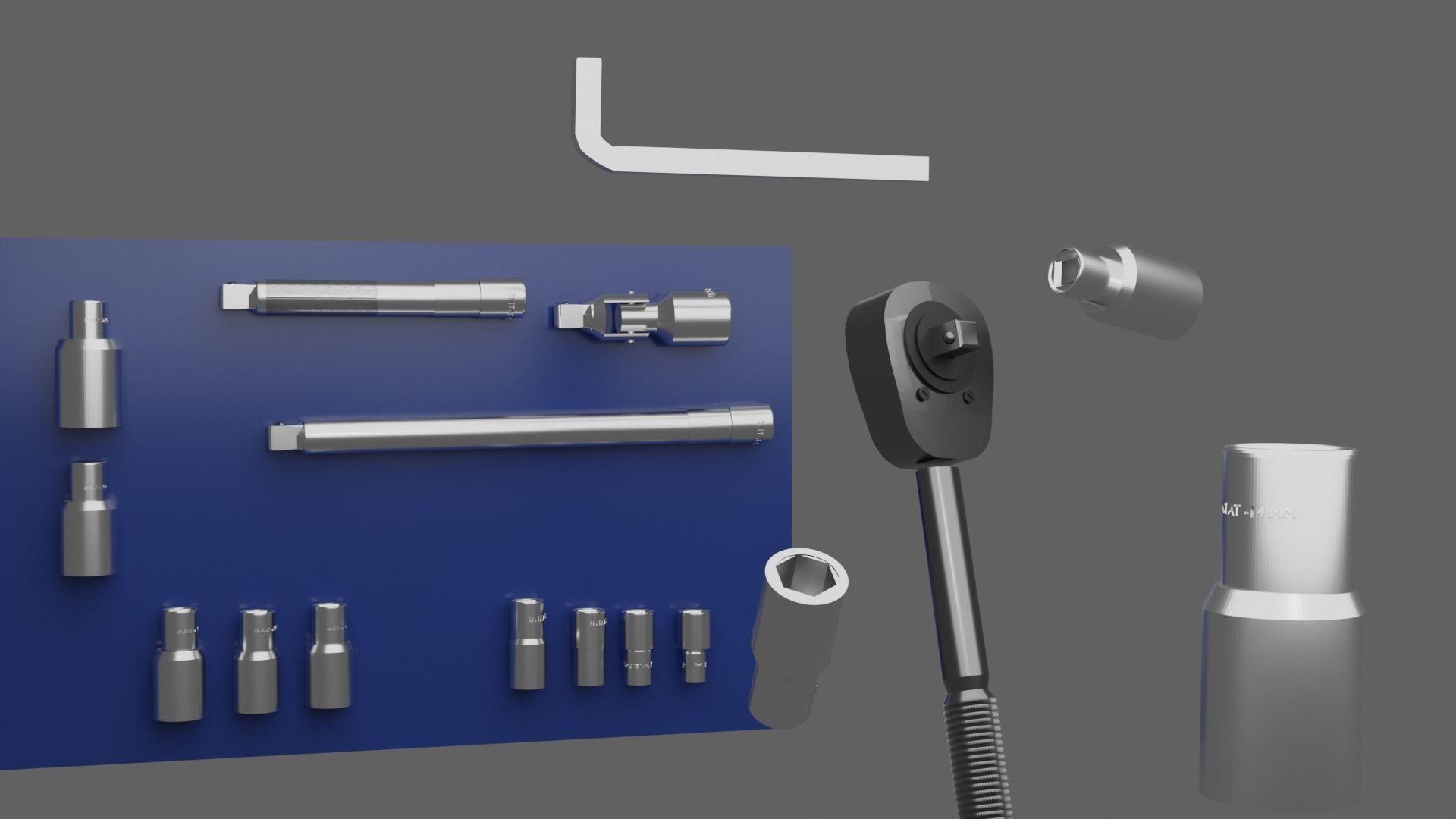 Screwdriver workshop equipment 3D print model_1