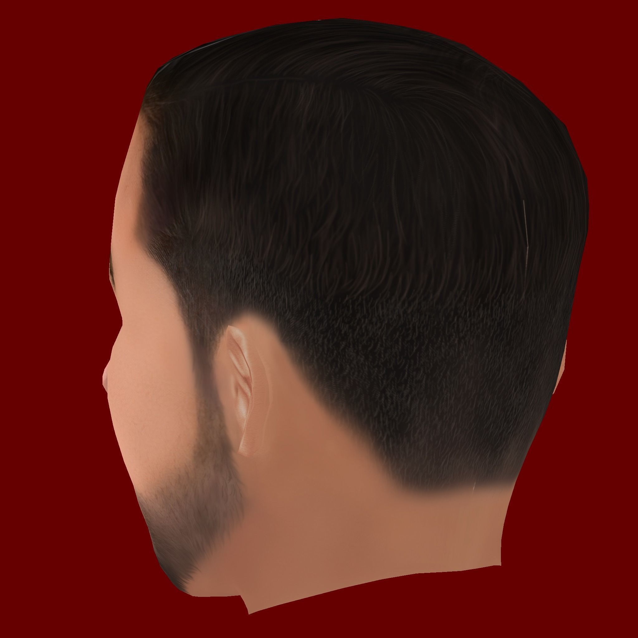 Joselu Head - Low poly head for game Low-poly 3D model_3