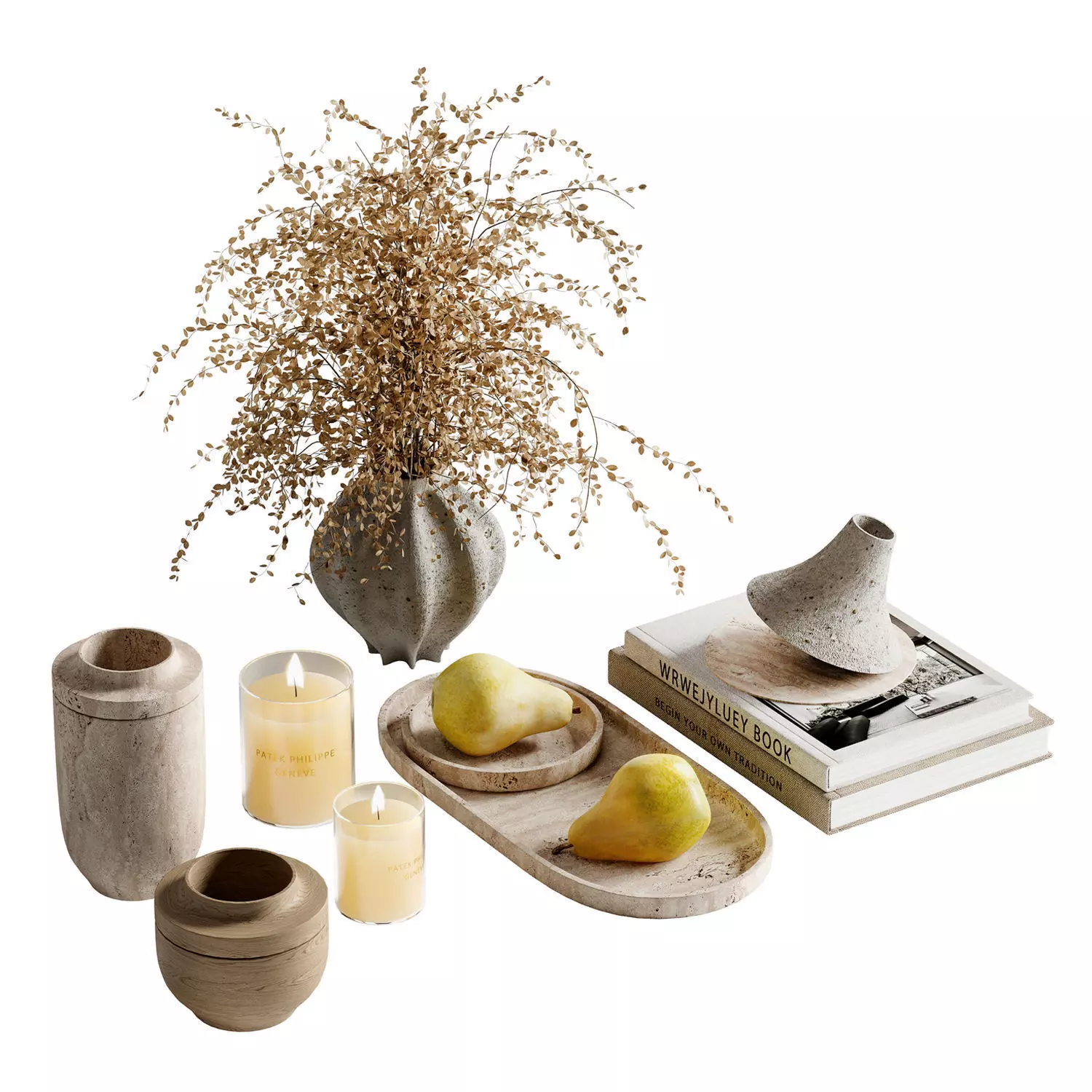 Decoration set 02 Low-poly 3D model_0