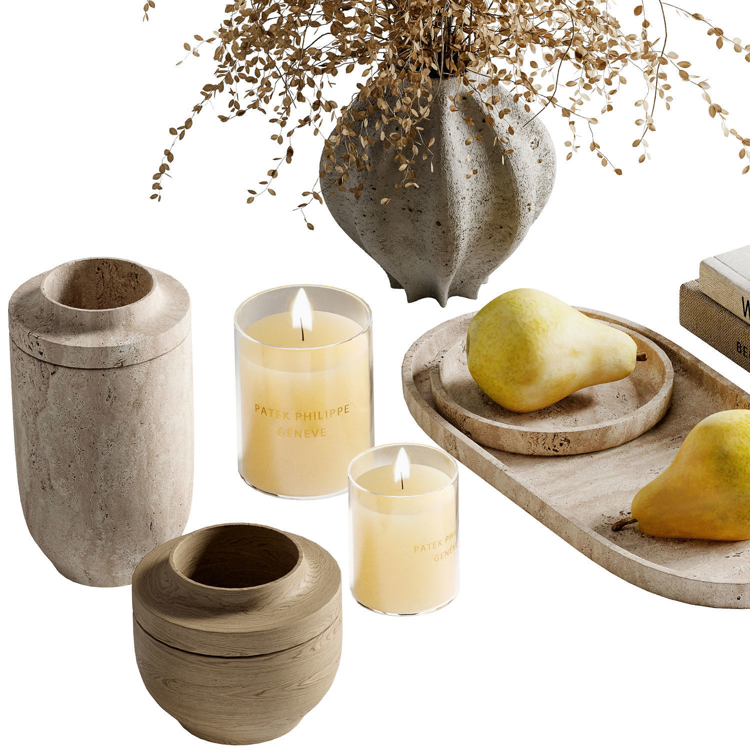 Decoration set 02 Low-poly 3D model_2