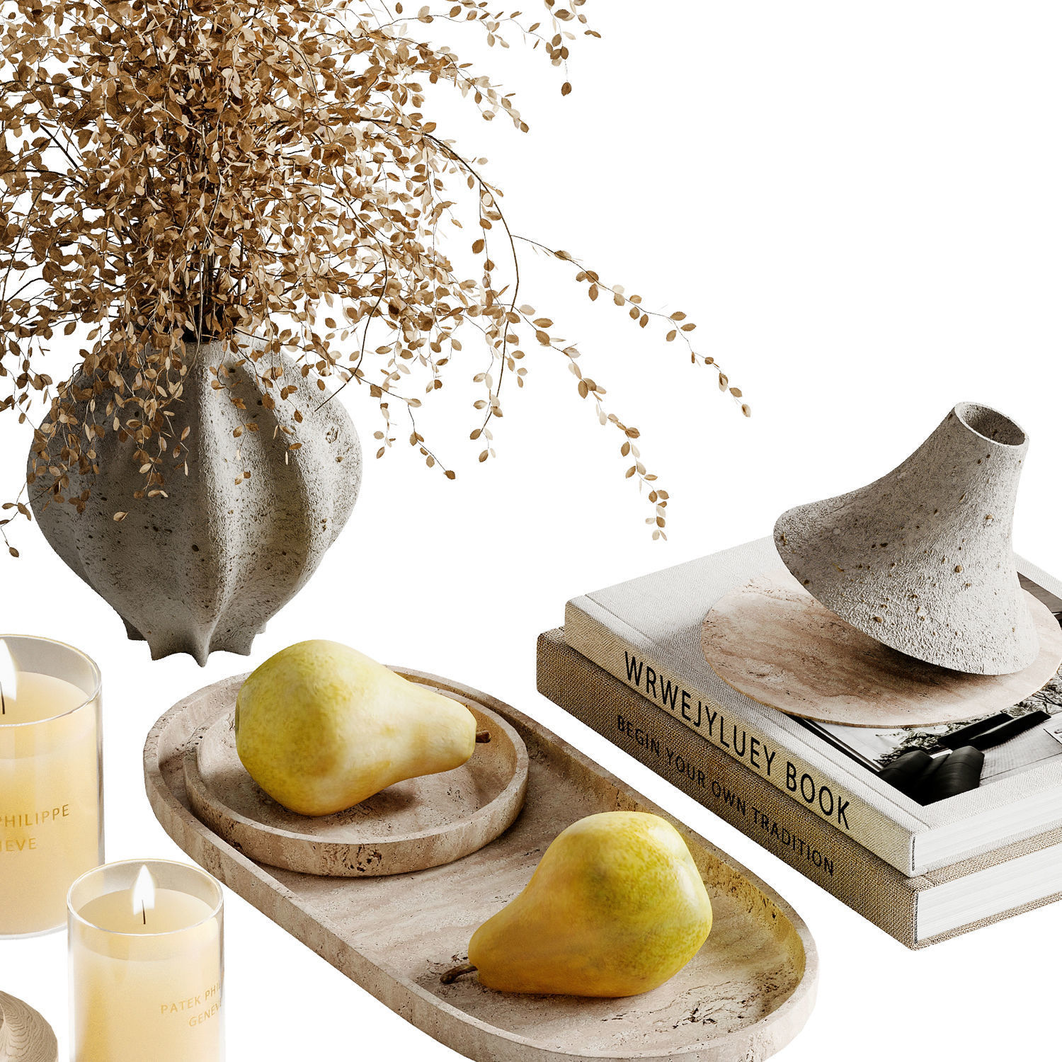 Decoration set 02 Low-poly 3D model_1