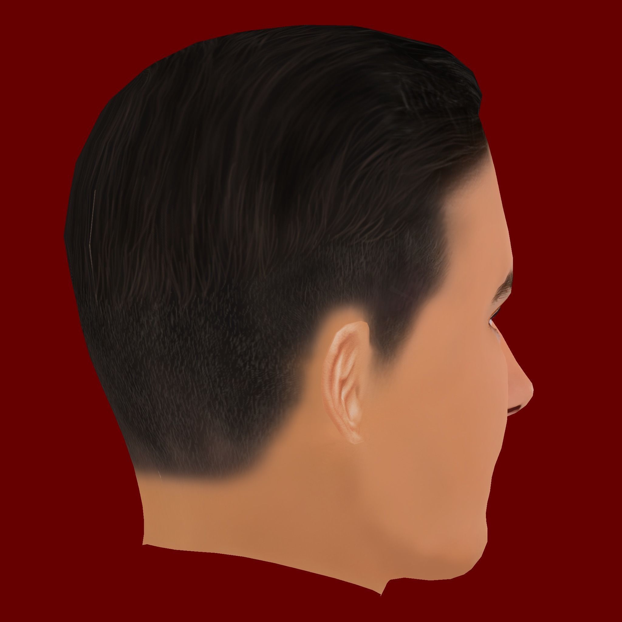 Lucas Vazquez Head - Low poly head for game Low-poly 3D model_4