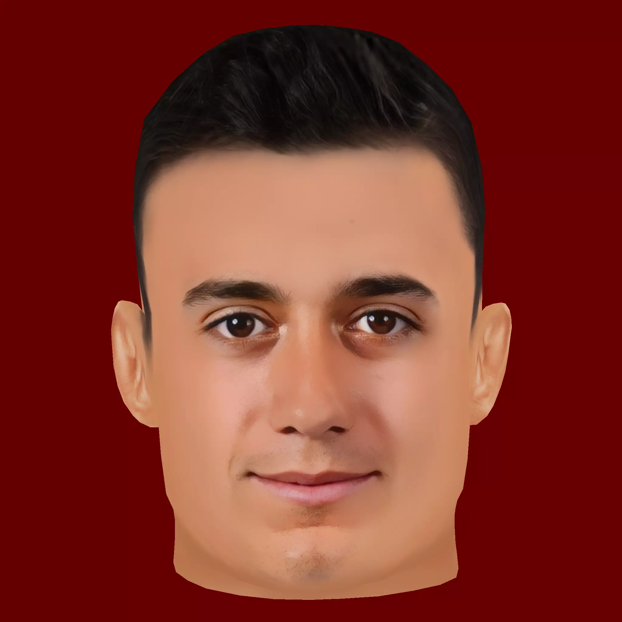 Lucas Vazquez Head - Low poly head for game Low-poly 3D model_0
