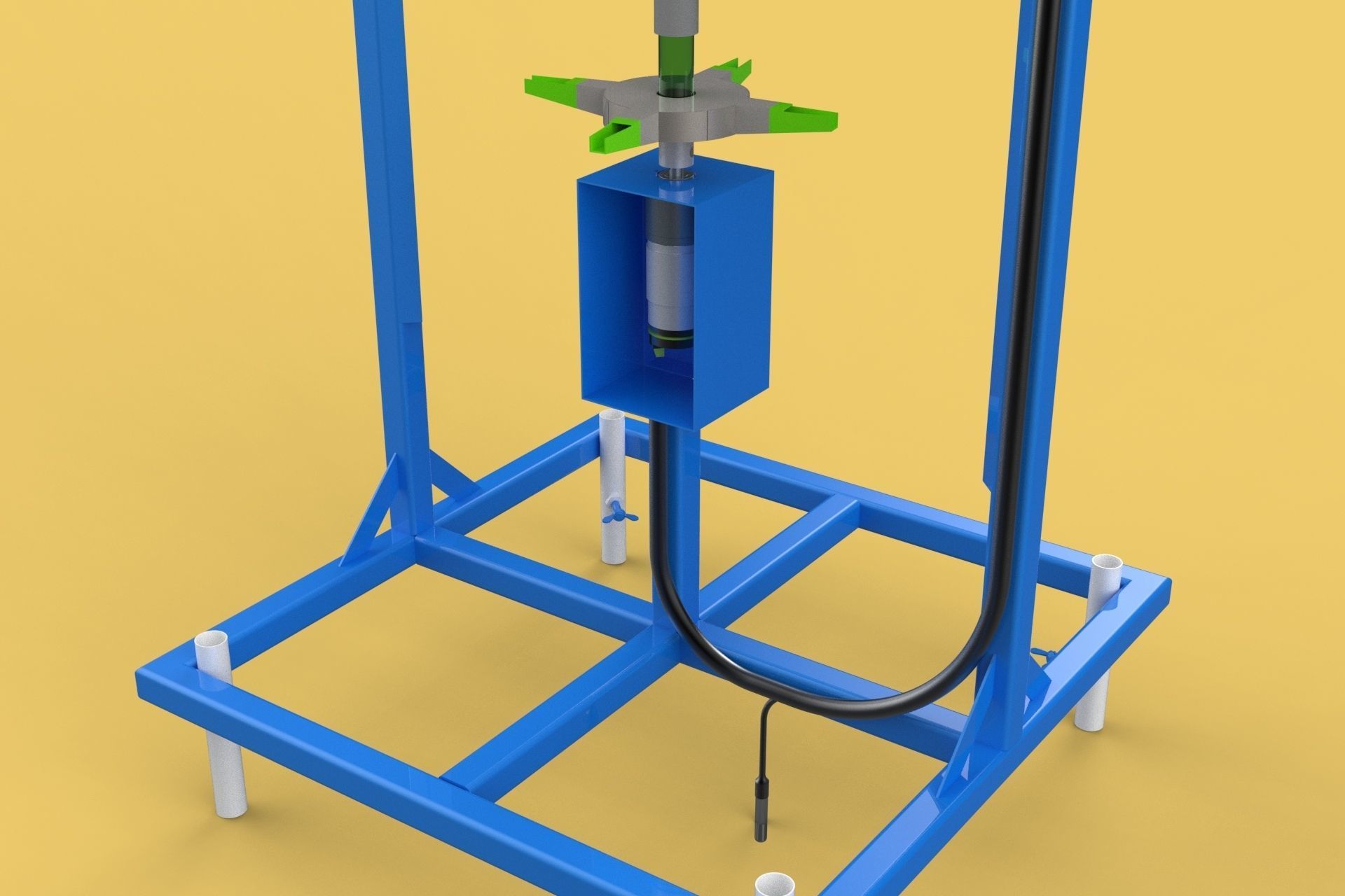 SPREADER ROTARY AUTOMATIC FISH FEEDER CENTRIFUGAL 3D model_7