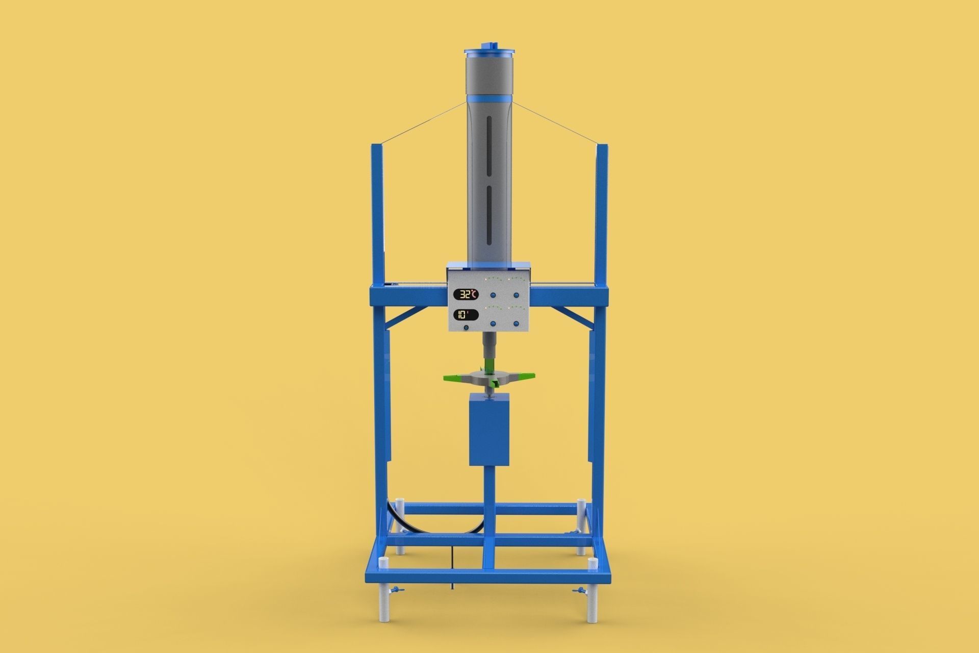 SPREADER ROTARY AUTOMATIC FISH FEEDER CENTRIFUGAL 3D model_2