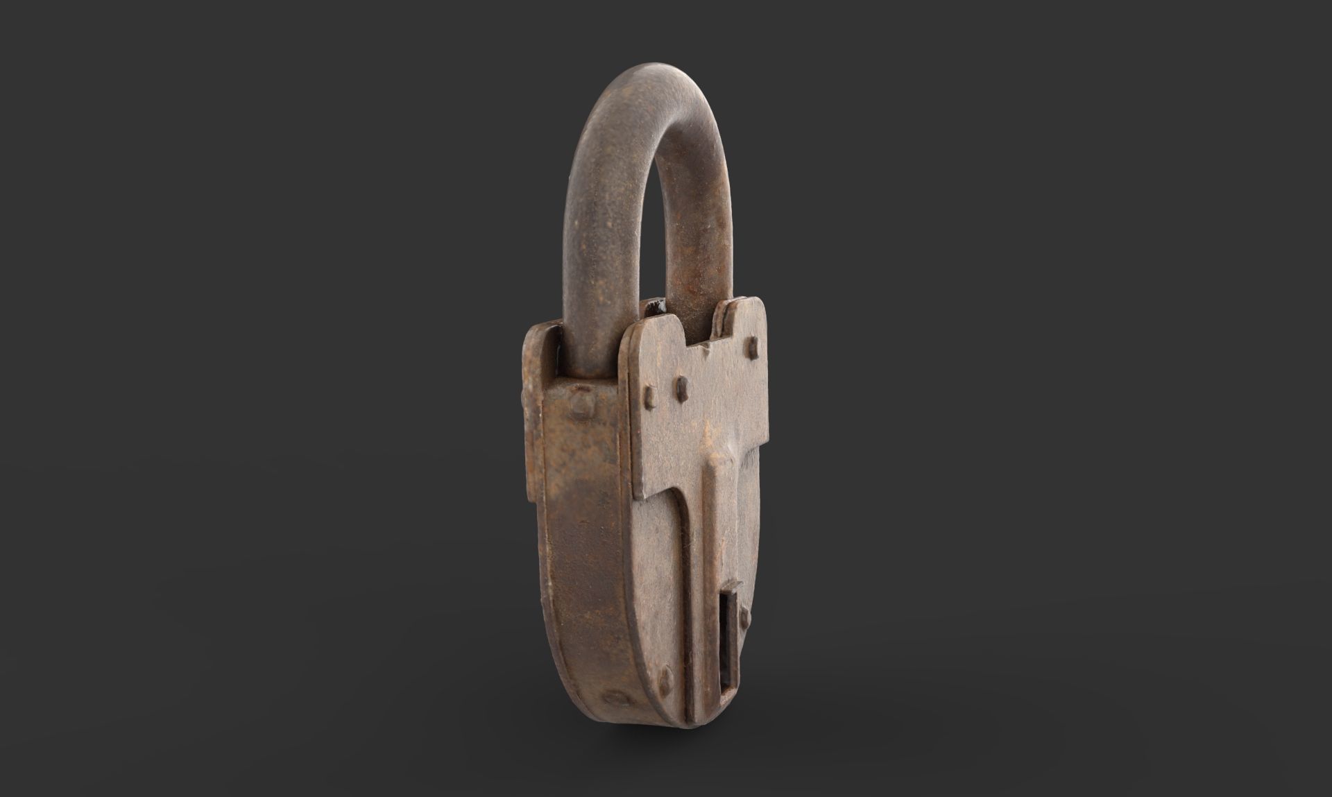 Old metal Lock Low-poly 3D model_6