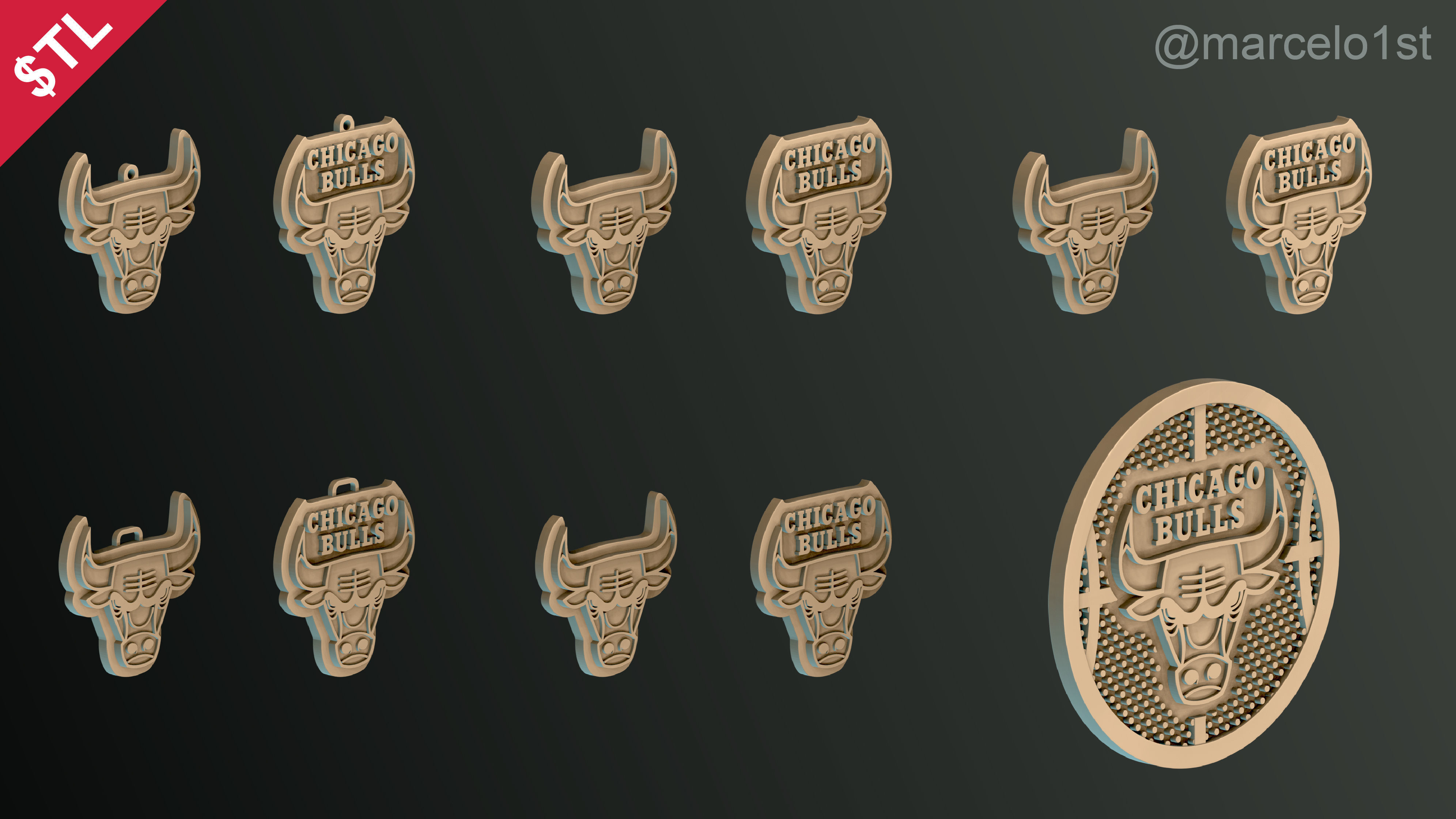 NBA CENTRAL - Chicago Bulls Pack 3D print model_33