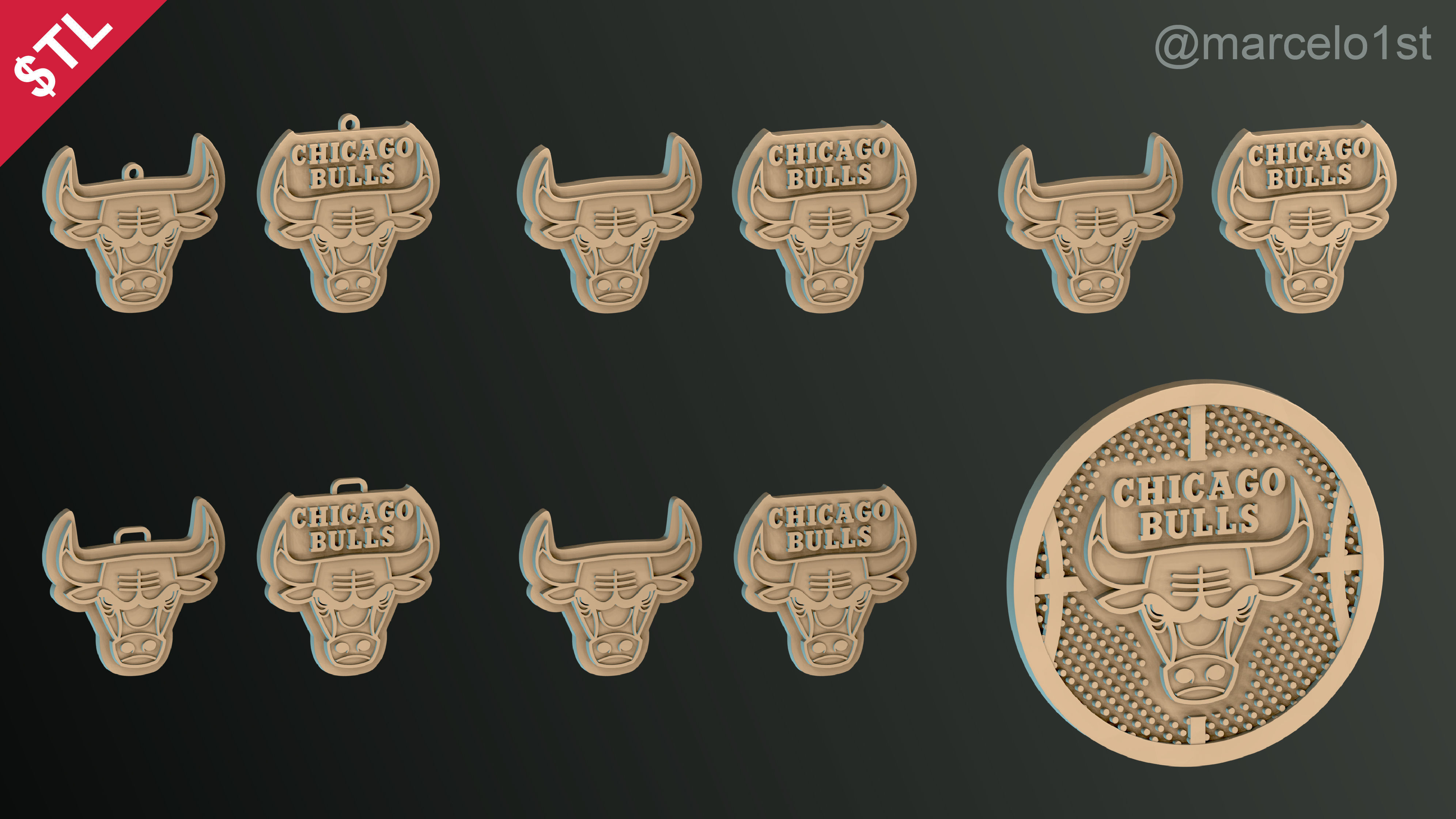 NBA CENTRAL - Chicago Bulls Pack 3D print model_36