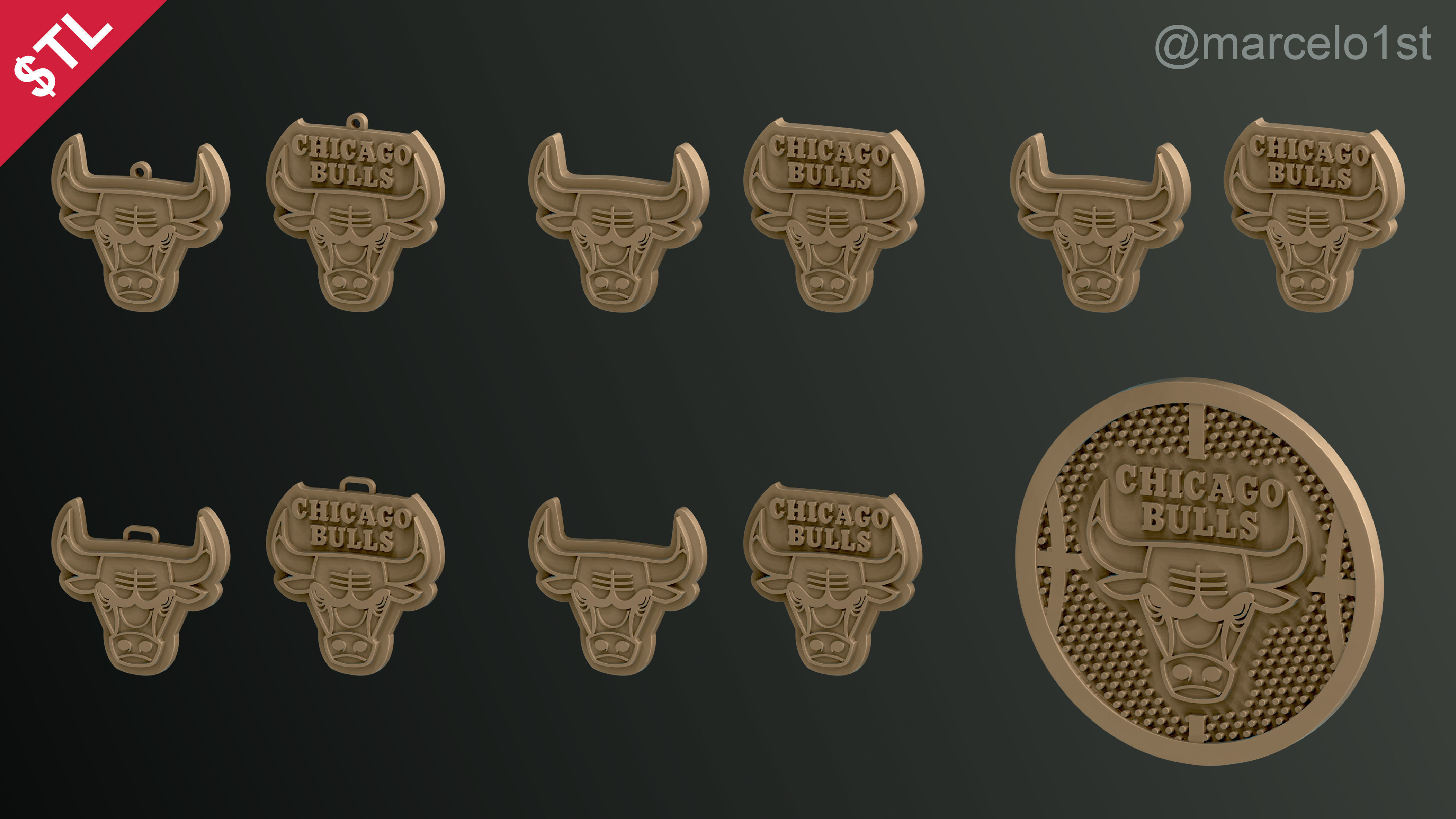NBA CENTRAL - Chicago Bulls Pack 3D print model_9