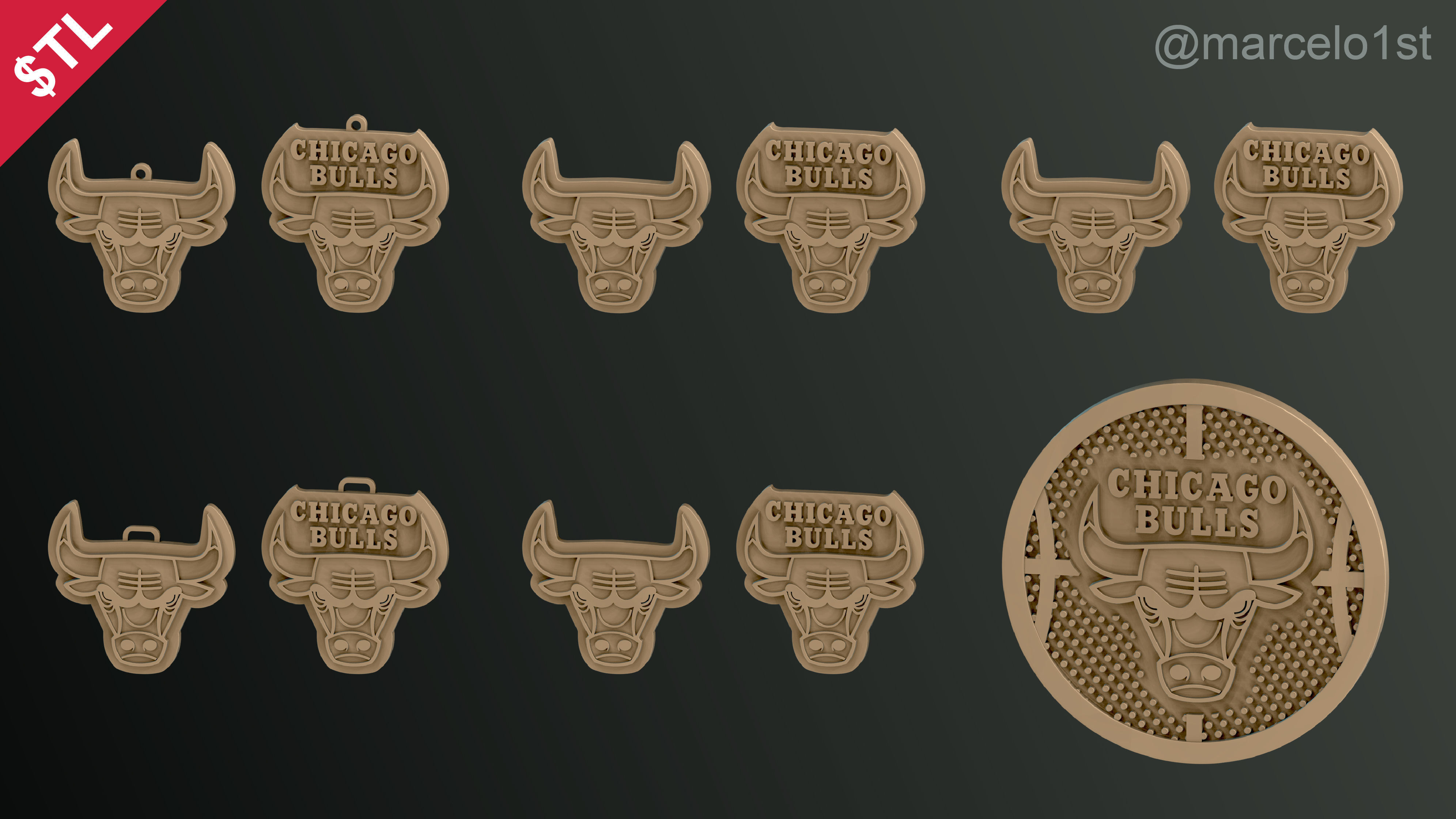 NBA CENTRAL - Chicago Bulls Pack 3D print model_7