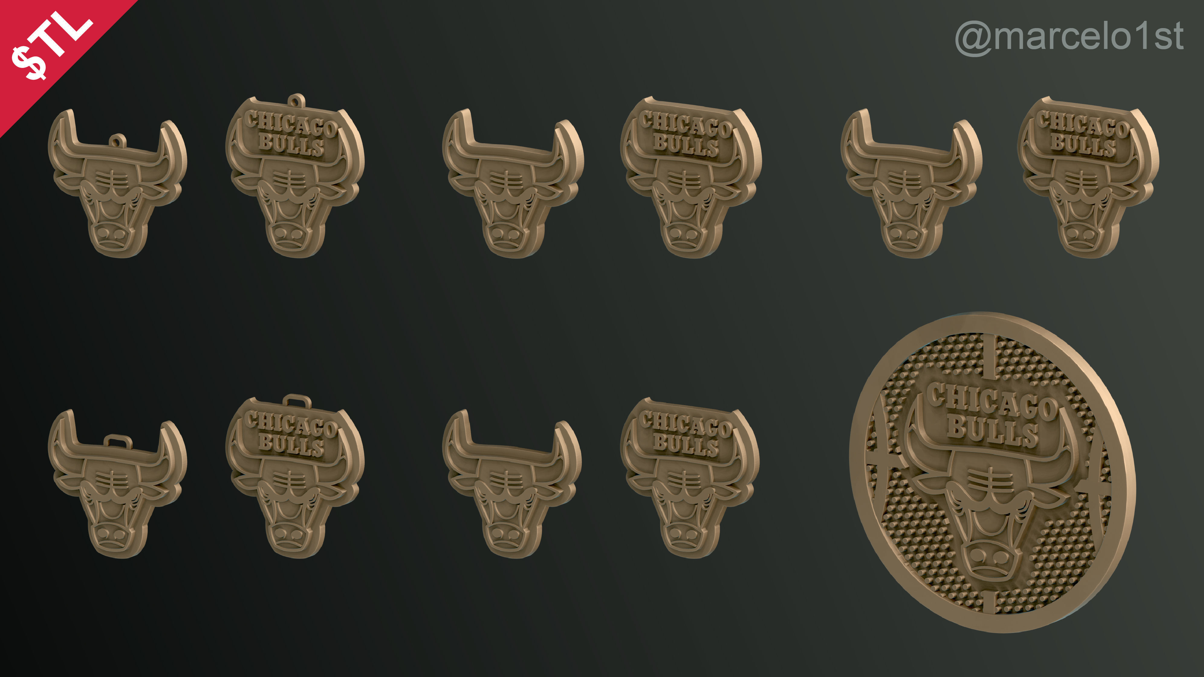 NBA CENTRAL - Chicago Bulls Pack 3D print model_10