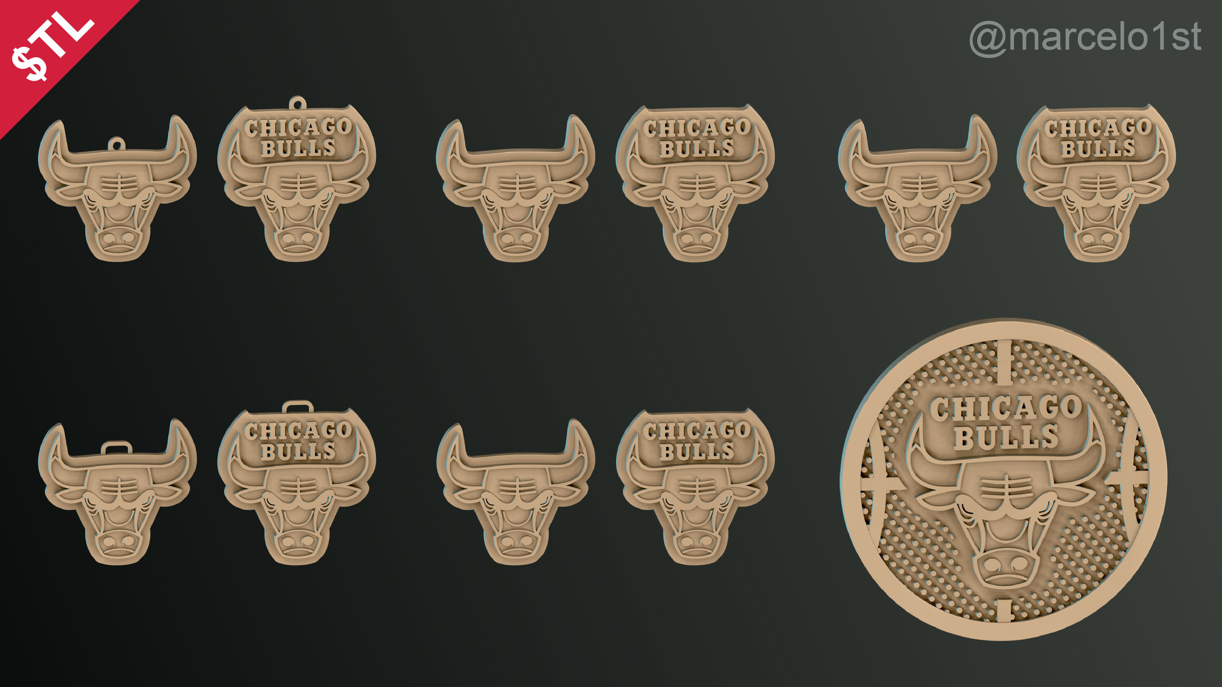 NBA CENTRAL - Chicago Bulls Pack 3D print model_38