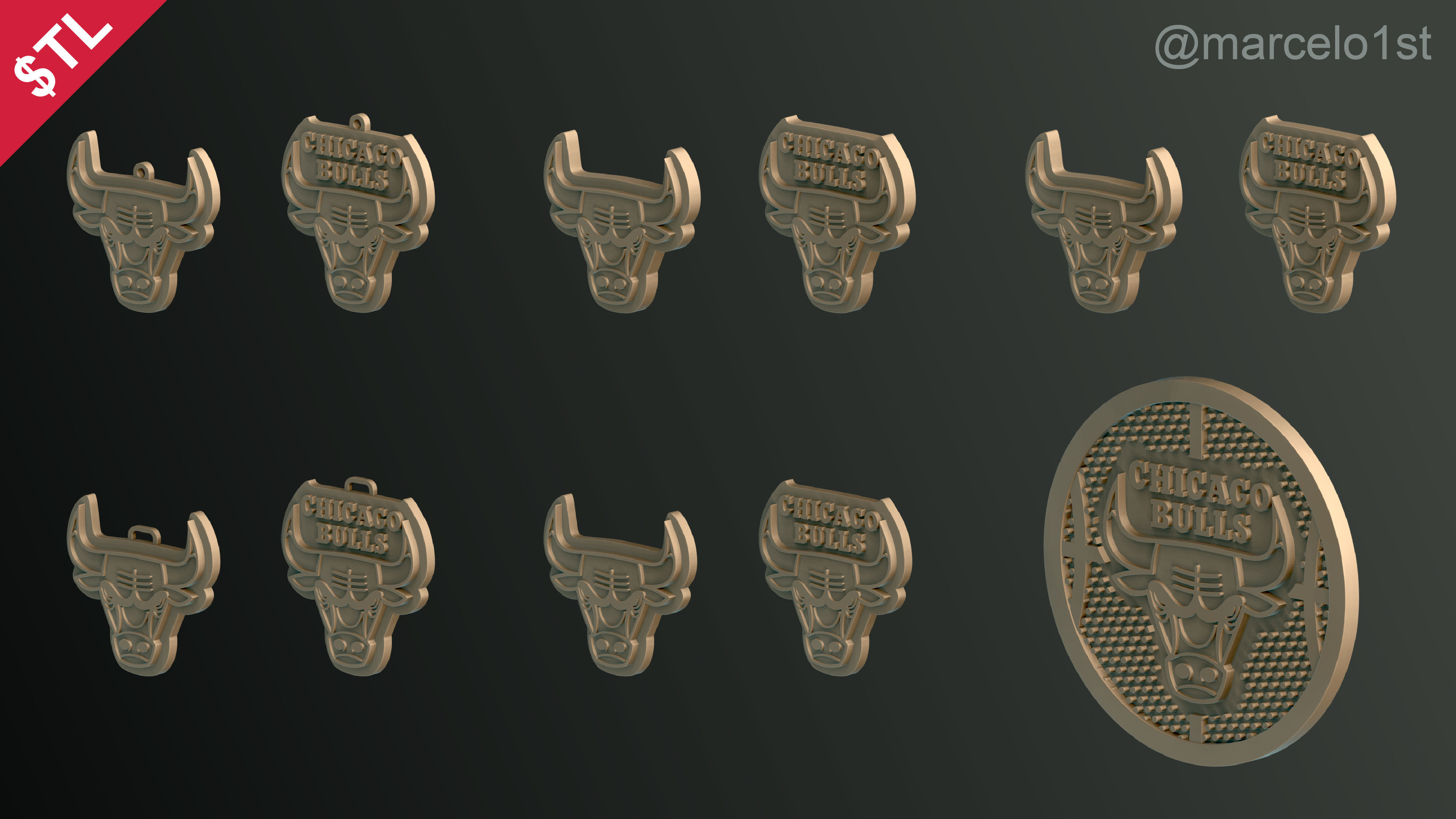 NBA CENTRAL - Chicago Bulls Pack 3D print model_11