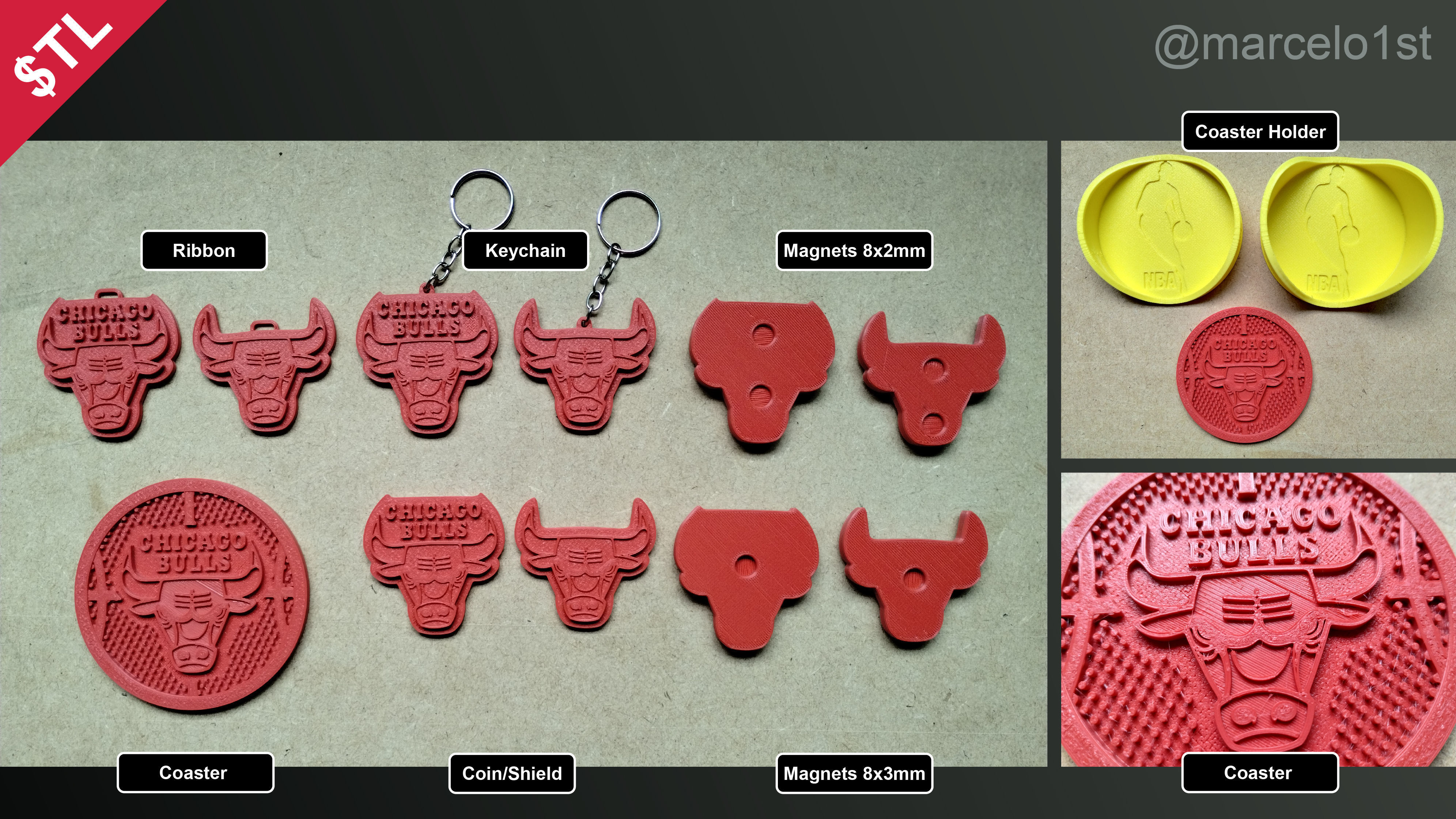 NBA CENTRAL - Chicago Bulls Pack 3D print model_1