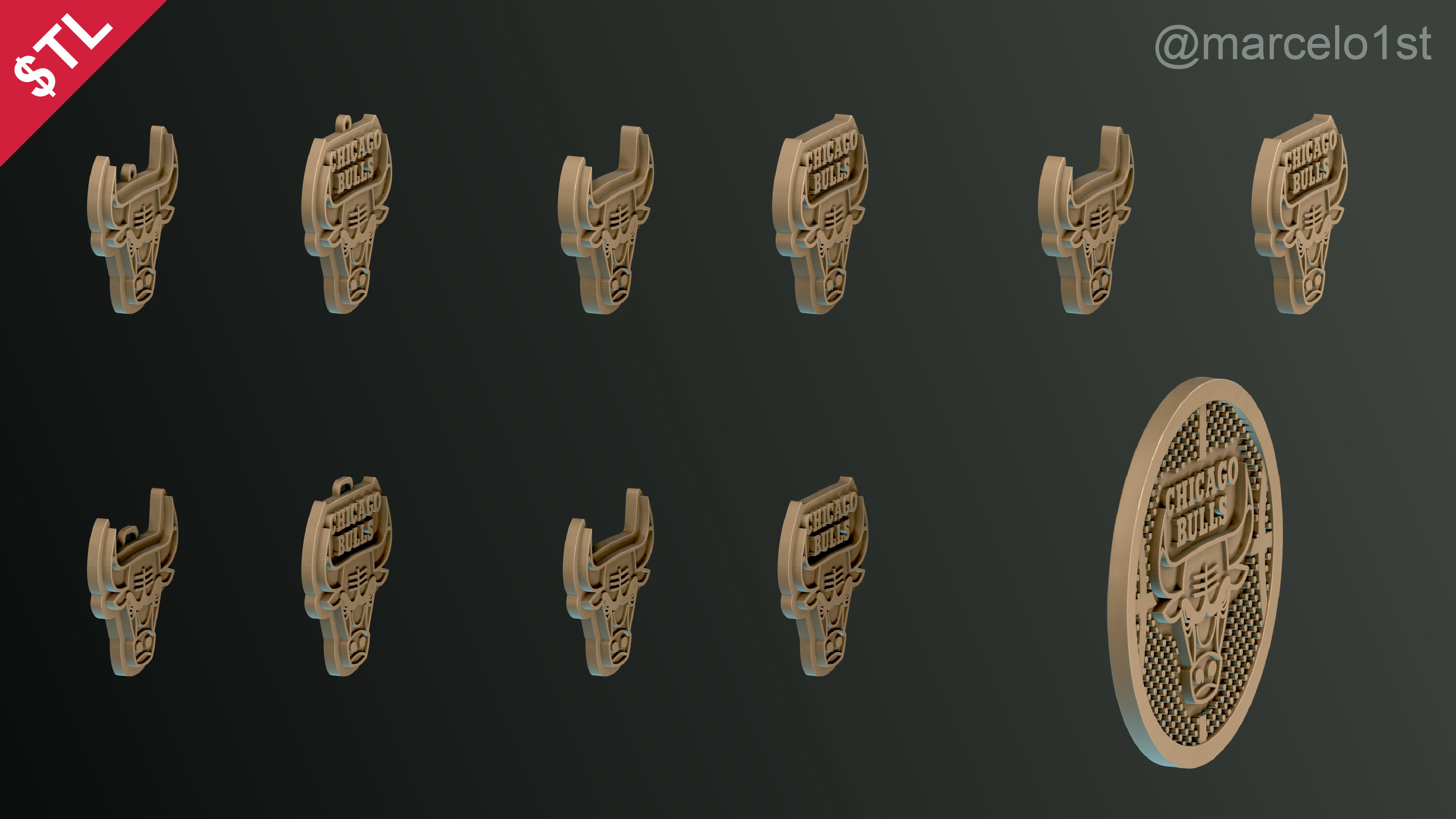 NBA CENTRAL - Chicago Bulls Pack 3D print model_31