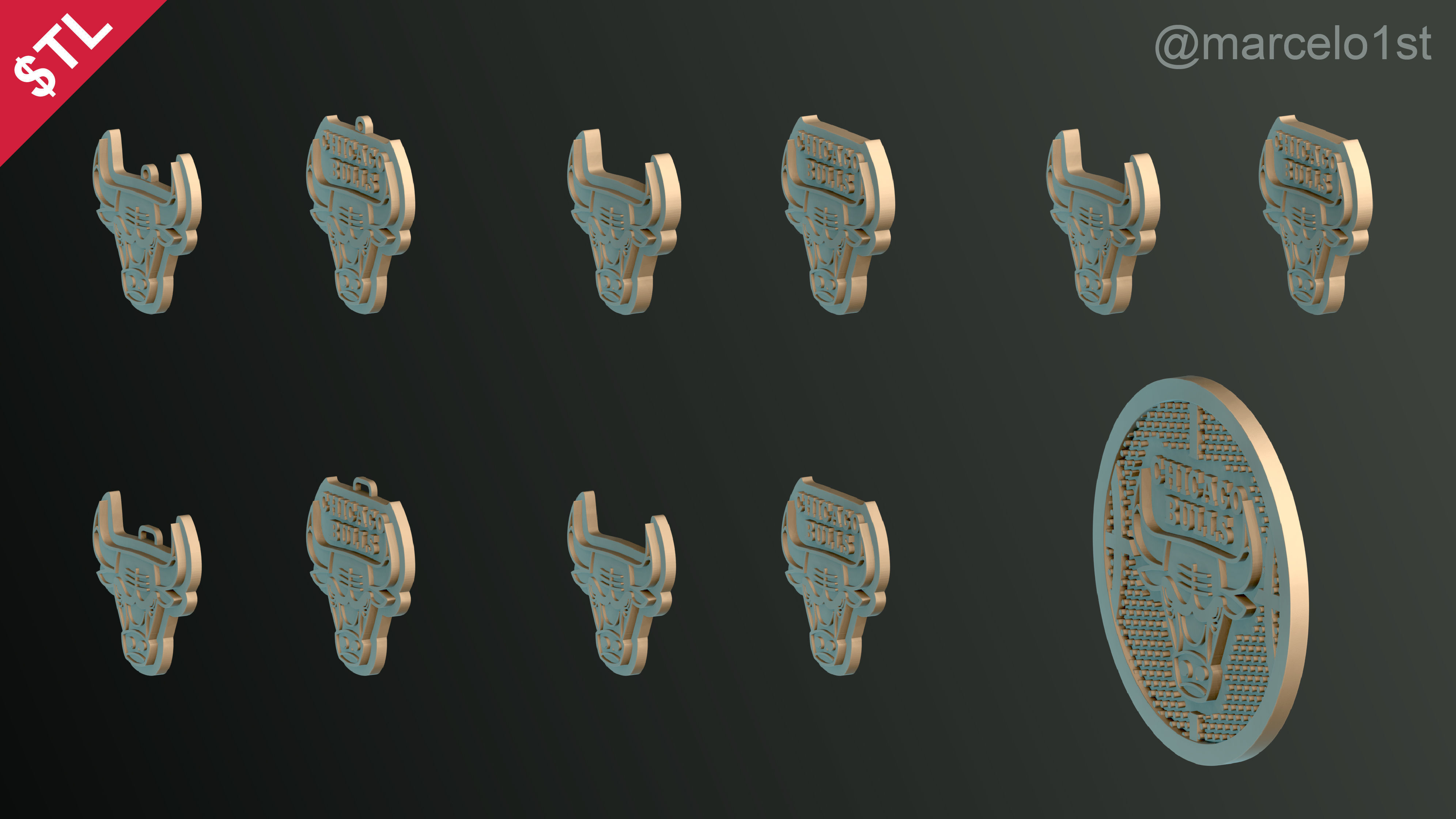 NBA CENTRAL - Chicago Bulls Pack 3D print model_13