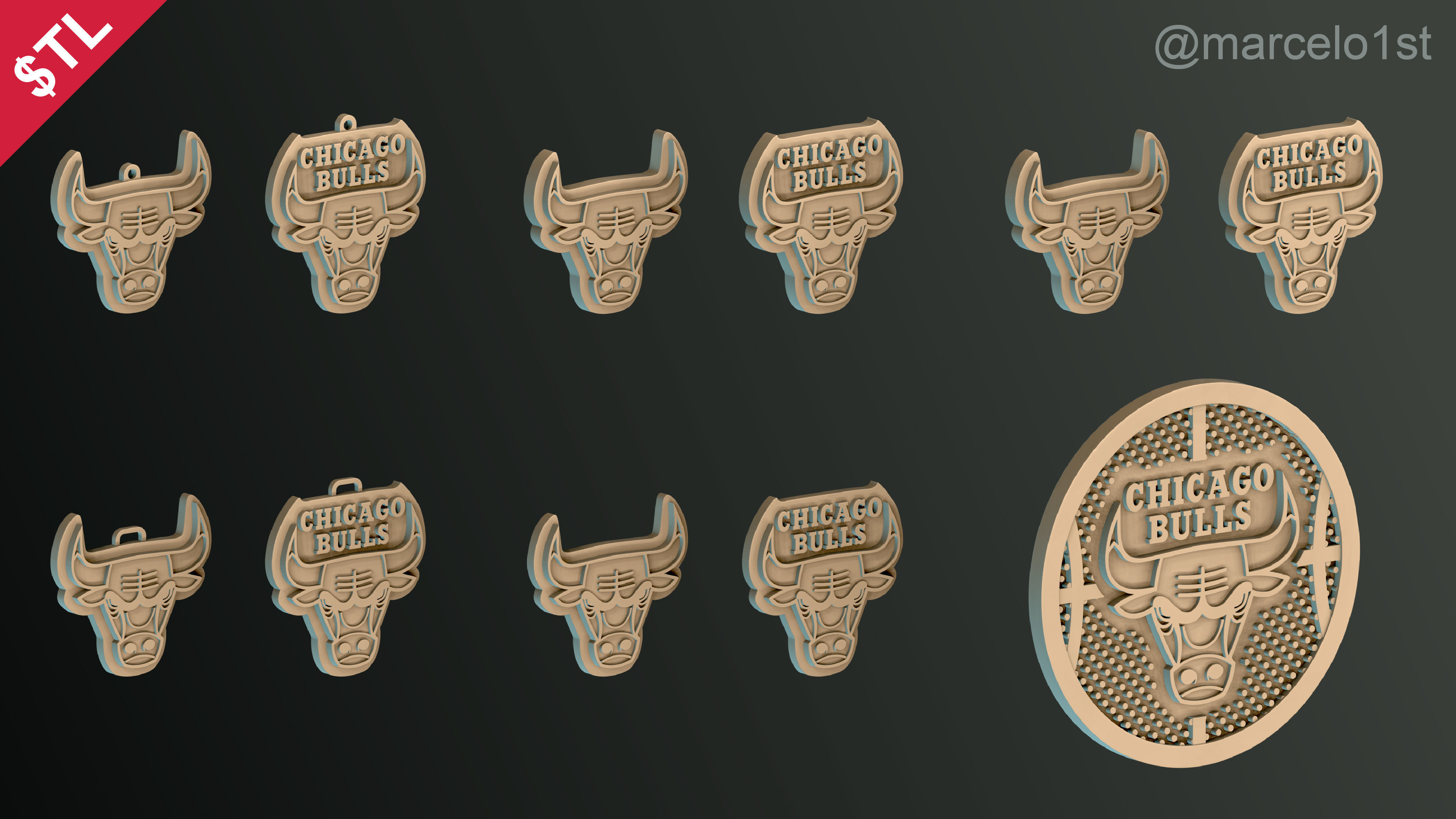 NBA CENTRAL - Chicago Bulls Pack 3D print model_34