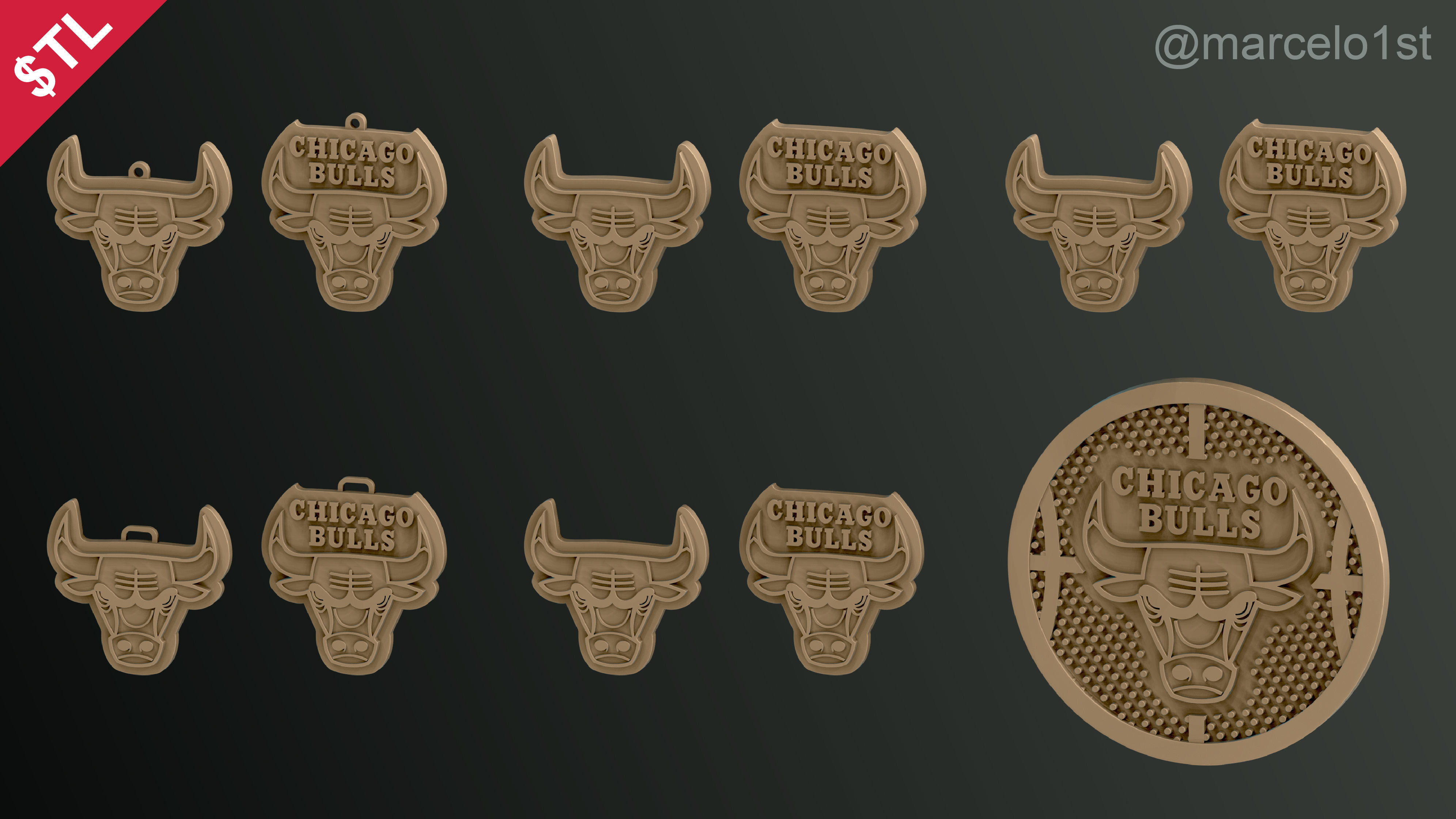 NBA CENTRAL - Chicago Bulls Pack 3D print model_8