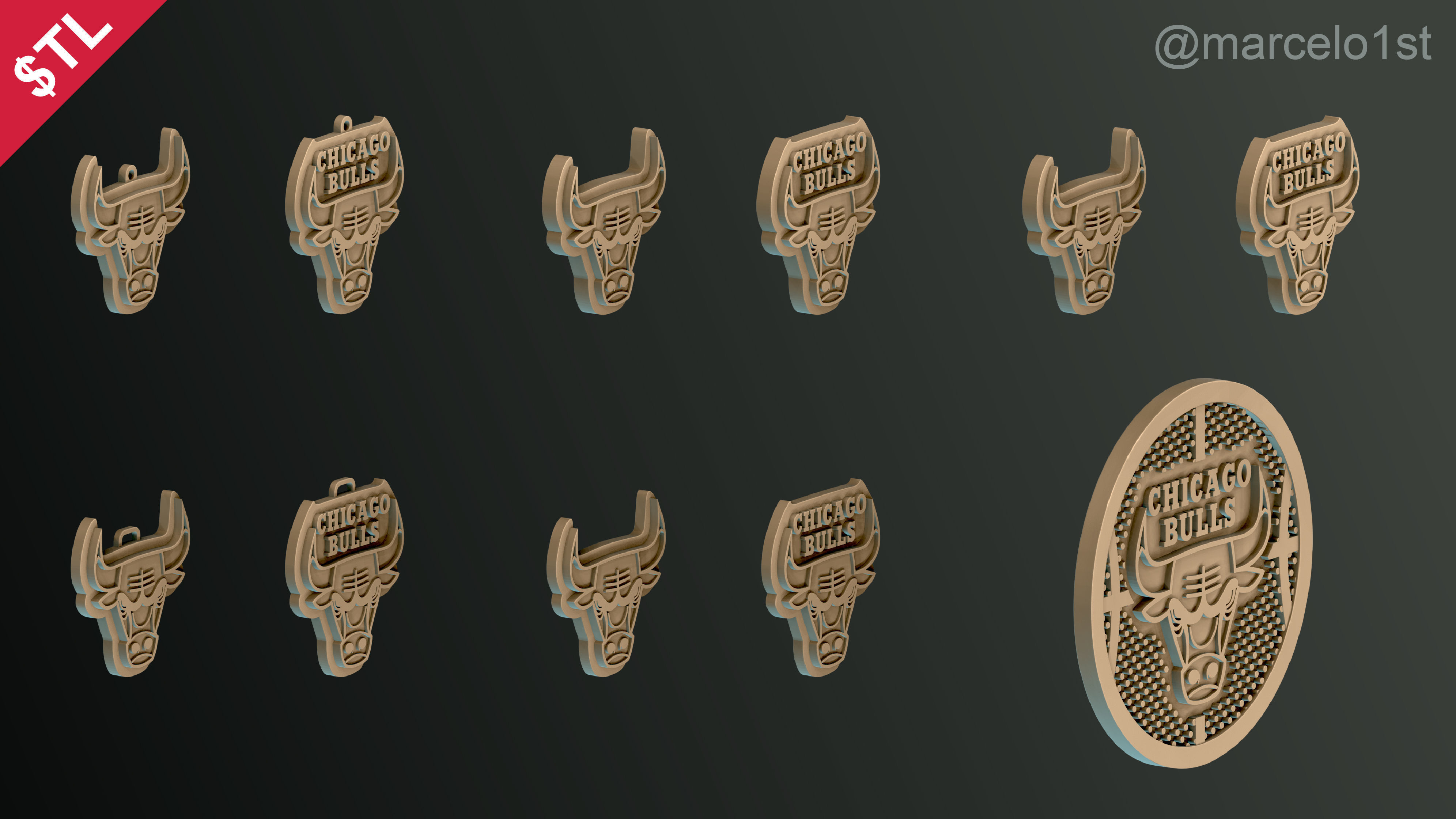 NBA CENTRAL - Chicago Bulls Pack 3D print model_32