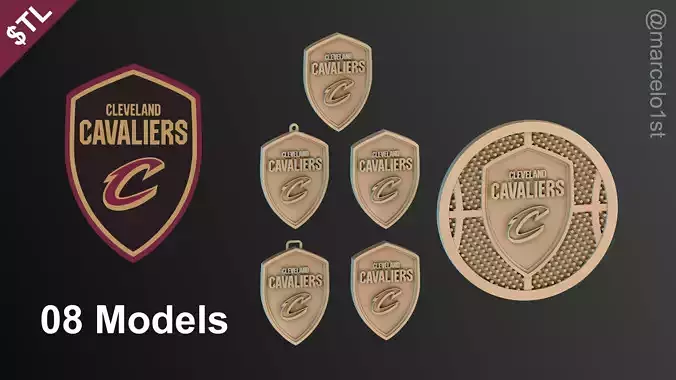 NBA CENTRAL - Cleveland Cavaliers Pack 3D print model