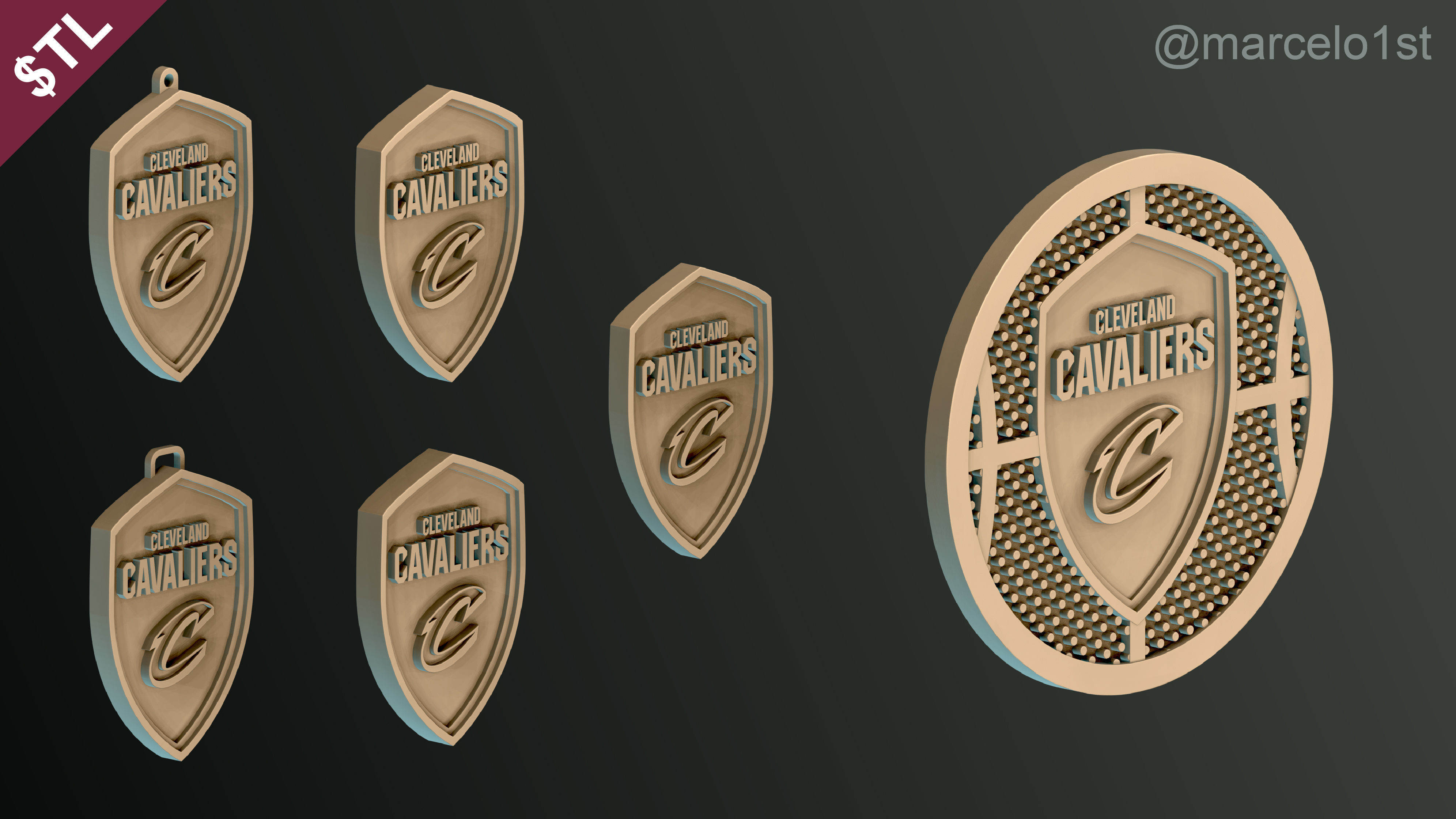 NBA CENTRAL - Cleveland Cavaliers Pack 3D print model_33