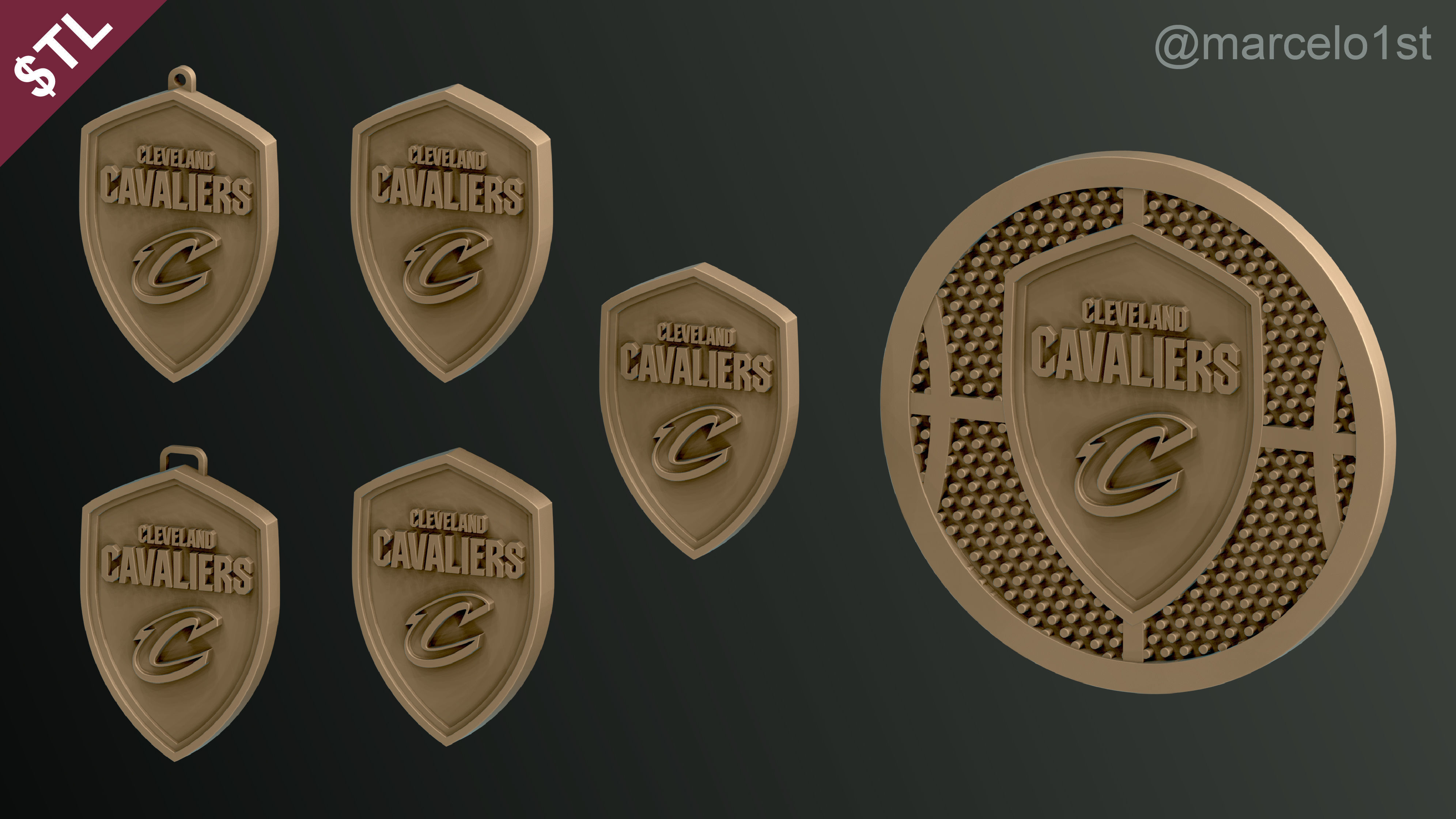 NBA CENTRAL - Cleveland Cavaliers Pack 3D print model_9